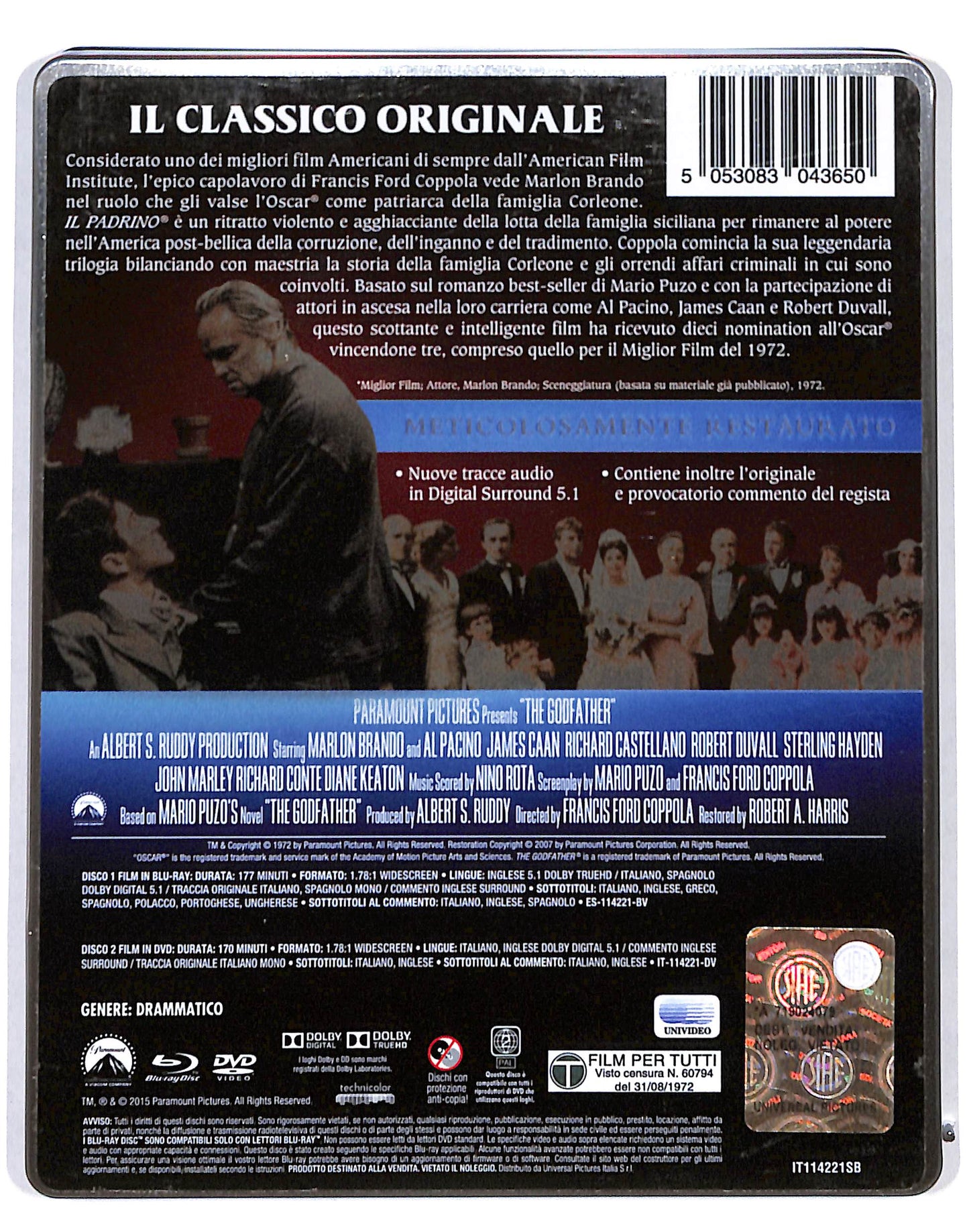 EBOND Il Padrino Limited Edition (dvd + BLURAY) Steelbox BLURAY DB715101