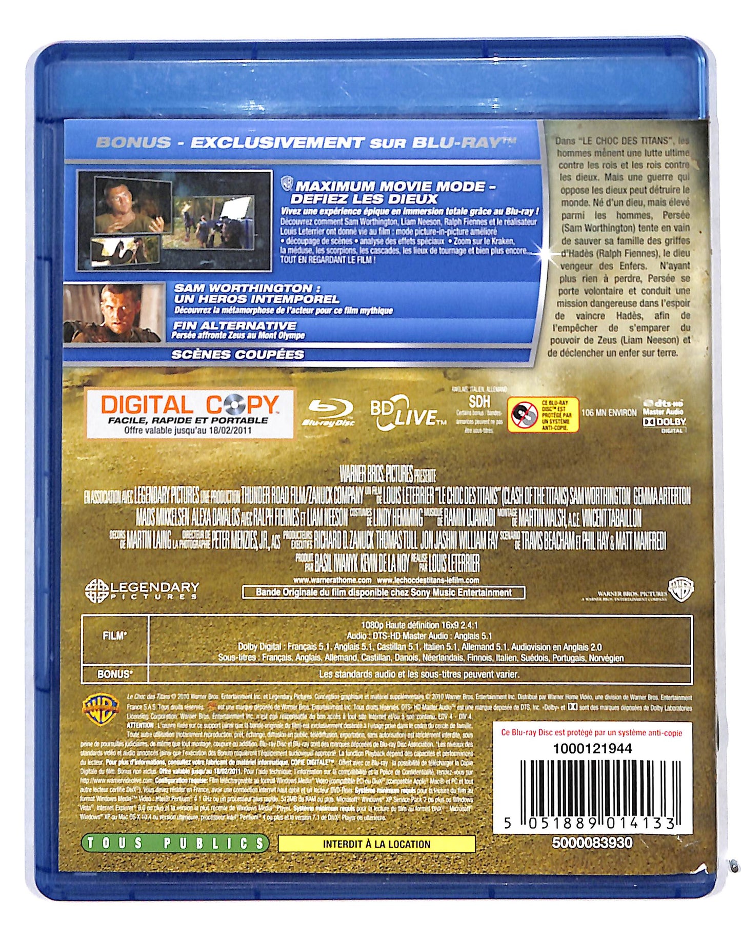 EBOND Le choc des titans Versione Francia BLURAY DB715107
