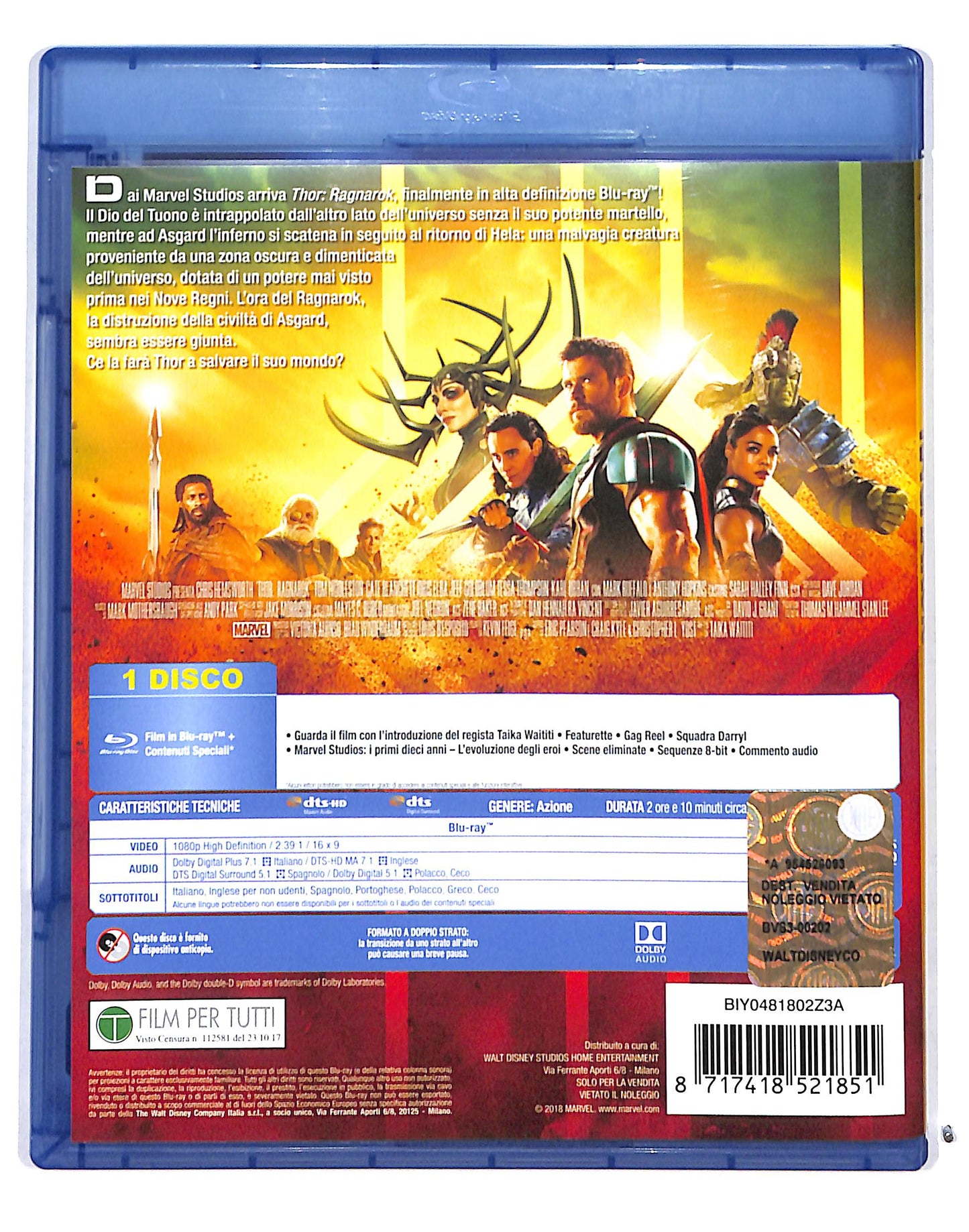 EBOND Thor Ragnarok BLURAY BLURAY DB715119