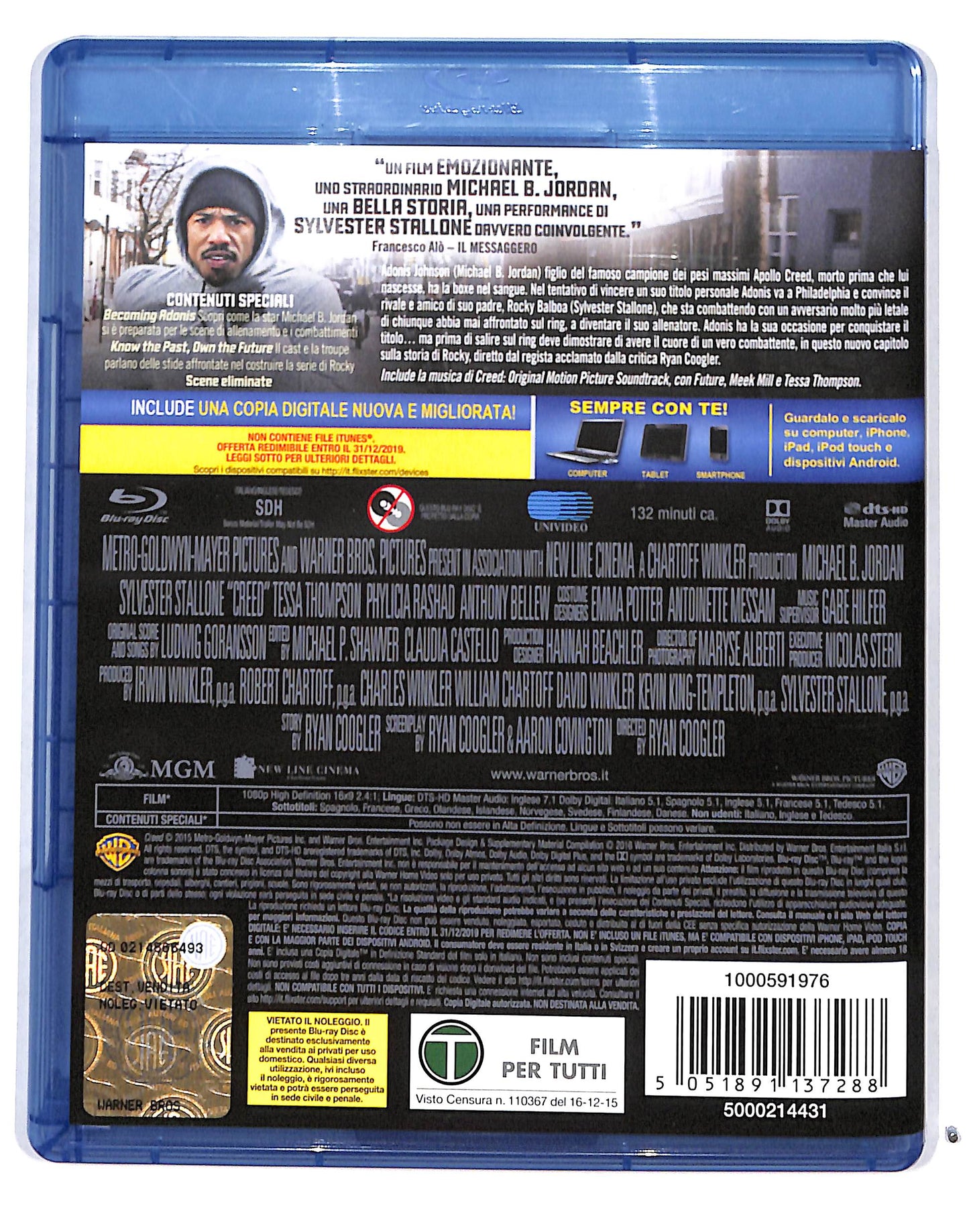 EBOND Creed Nato per combattere BLURAY + COPIA DIGITALE BLURAY DB715121