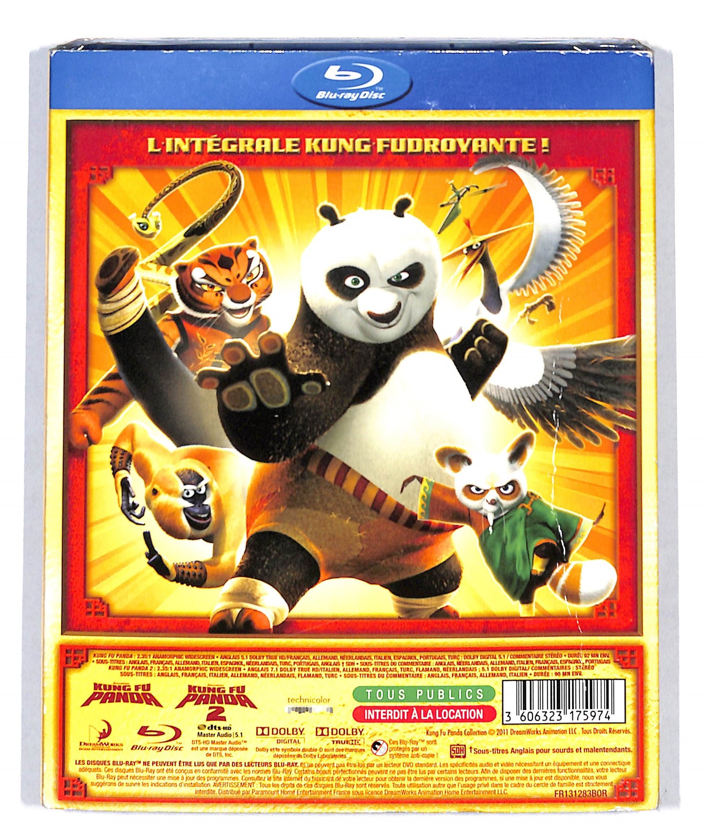 EBOND Kung Fu Panda L'integrale - Kung Fu Panda - Kung Fu Panda 2 BLURAY DB715129