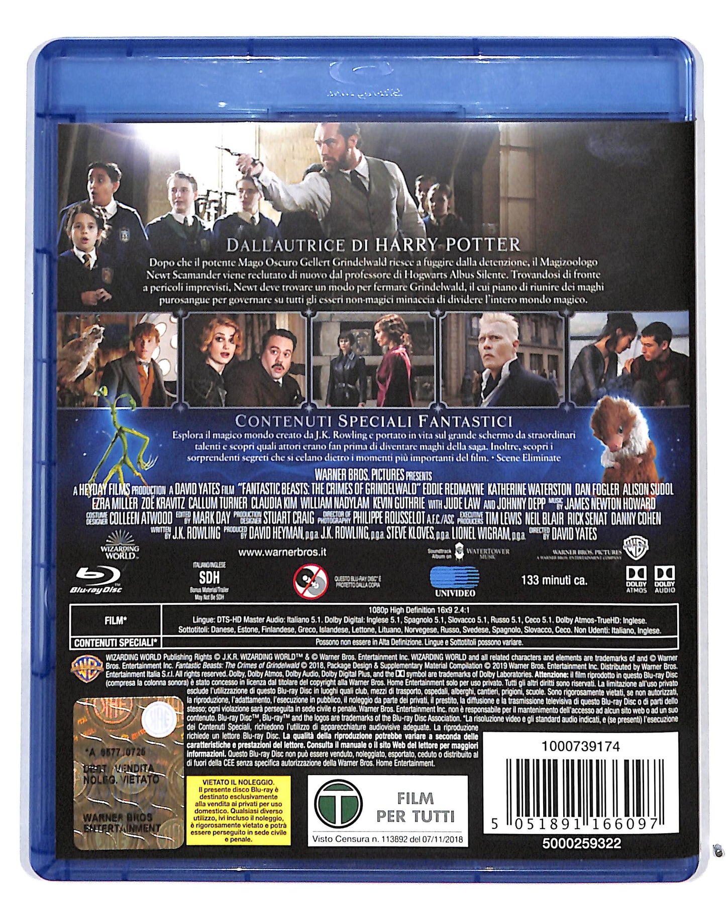 EBOND Animali fantastici - I crimini di Grindelwald BLURAY BLURAY DB715131