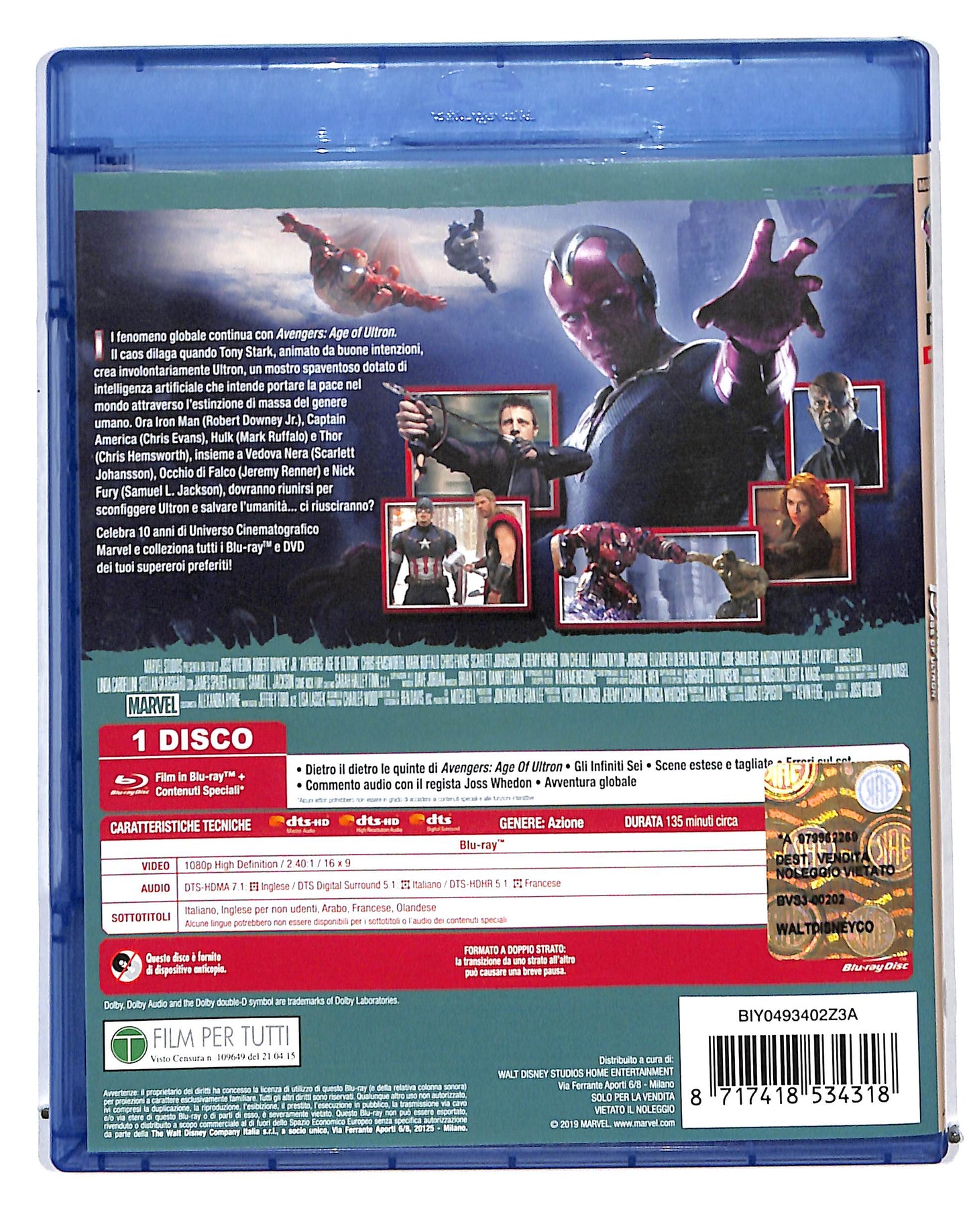 EBOND Avengers Age Of Ultron BLURAY BLURAY DB715150