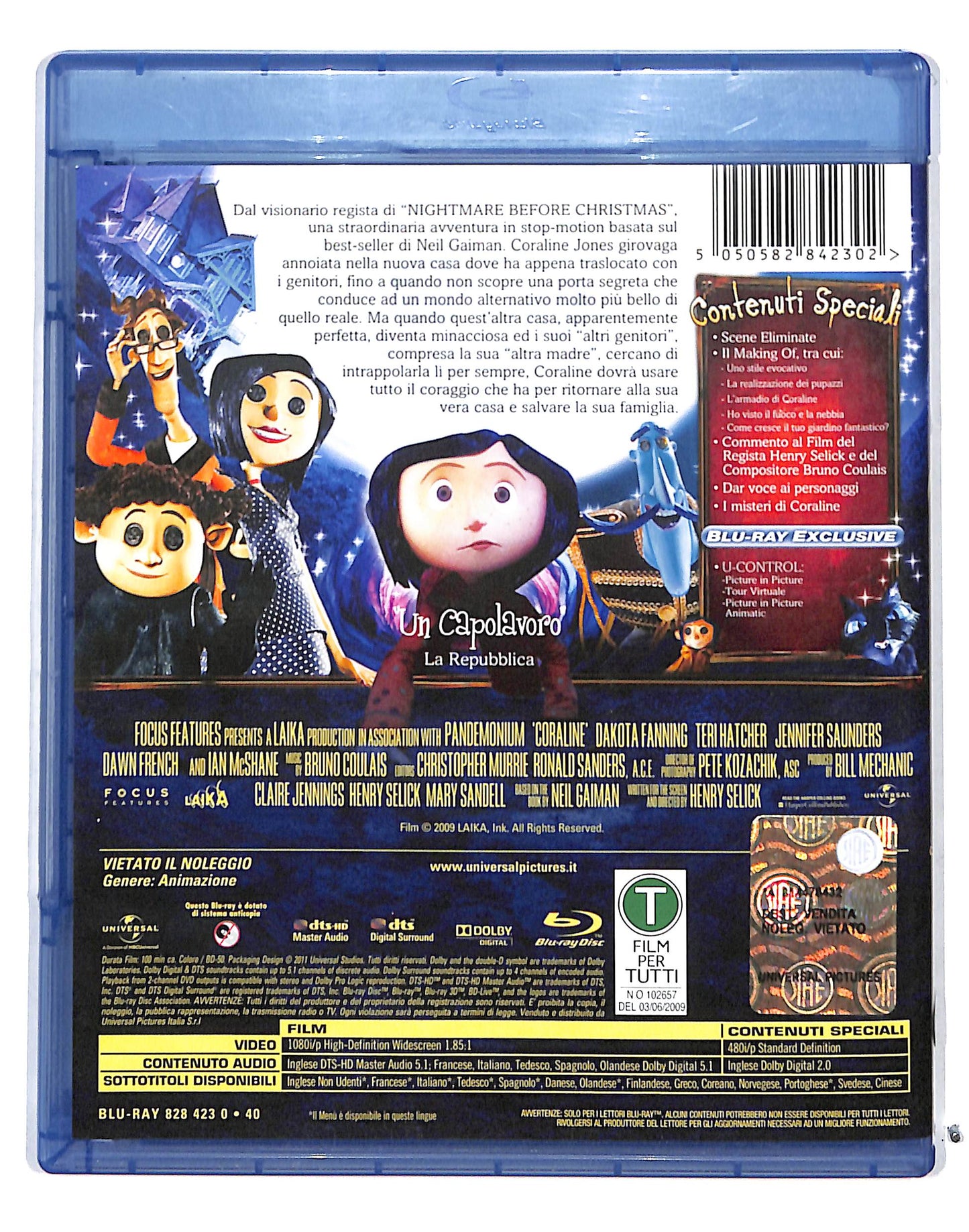 EBOND Coraline e la porta magica BLURAY BLURAY DB715180