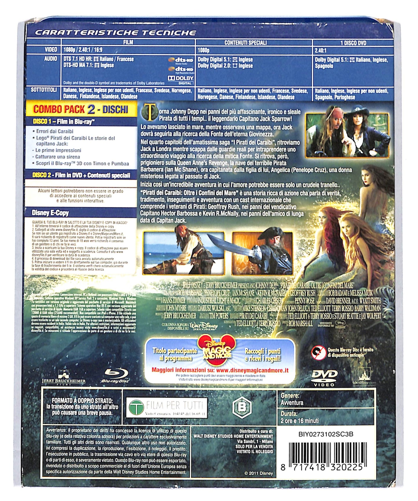 EBOND Pirati Dei Caraibi Oltre i Confini Del Mare DVD + E-copy BLURAY DB715416