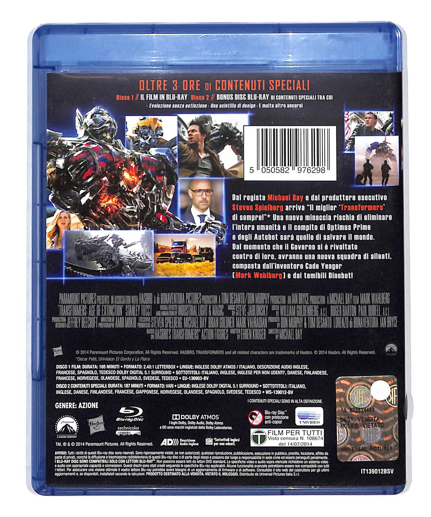 EBOND Transformers 4 -L'Era Dell'Estinzione+Bonus Disc BLURAY DB715420