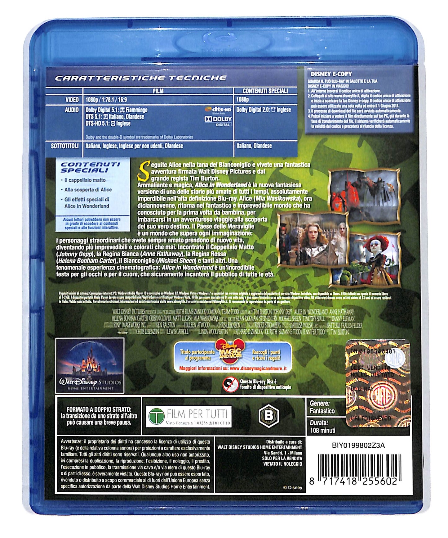 EBOND Alice in Wonderland + Disney E-copy BLURAY DB715436