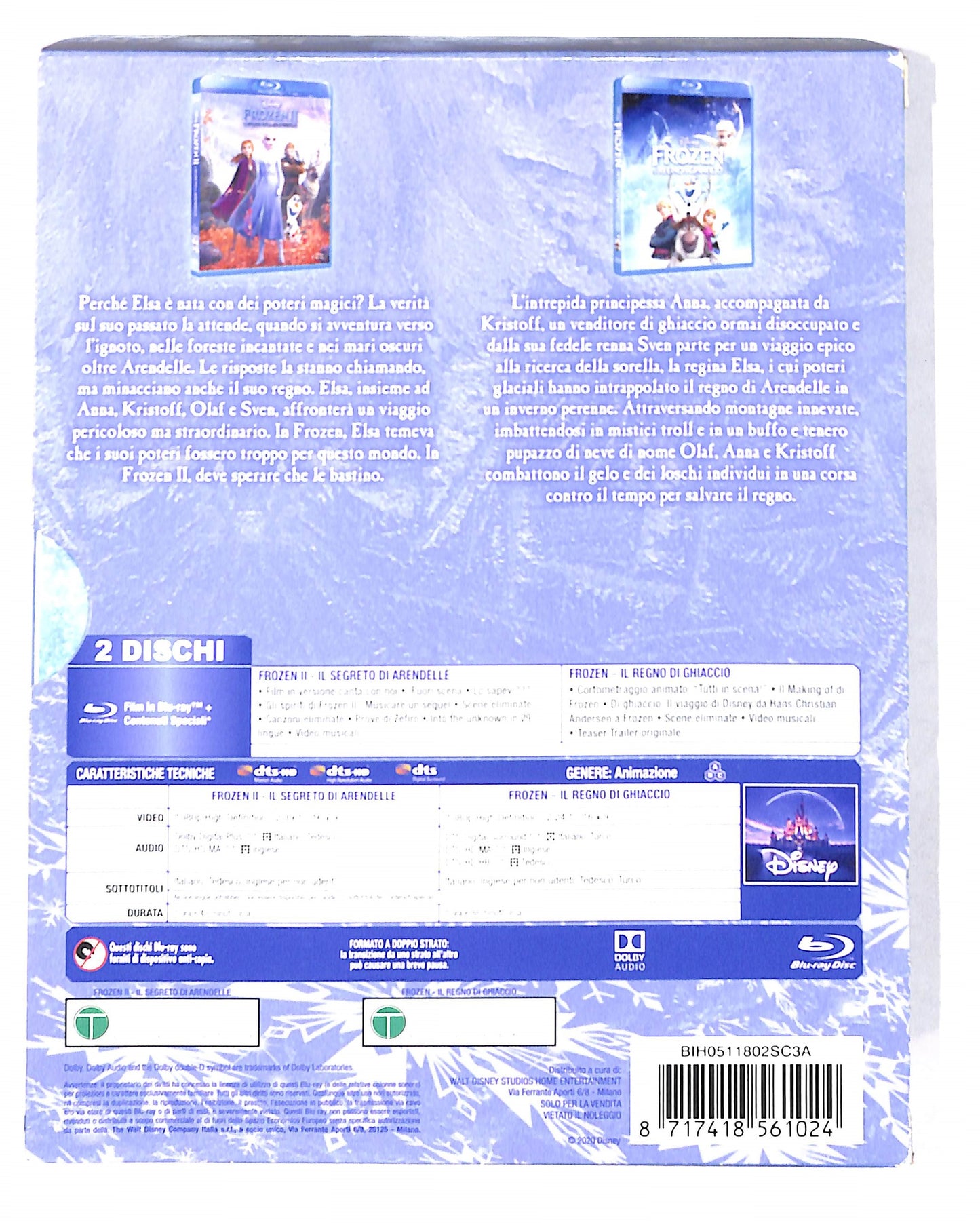 EBOND Frozen 1 - 2 Collezione 2 film BLURAY DB715472