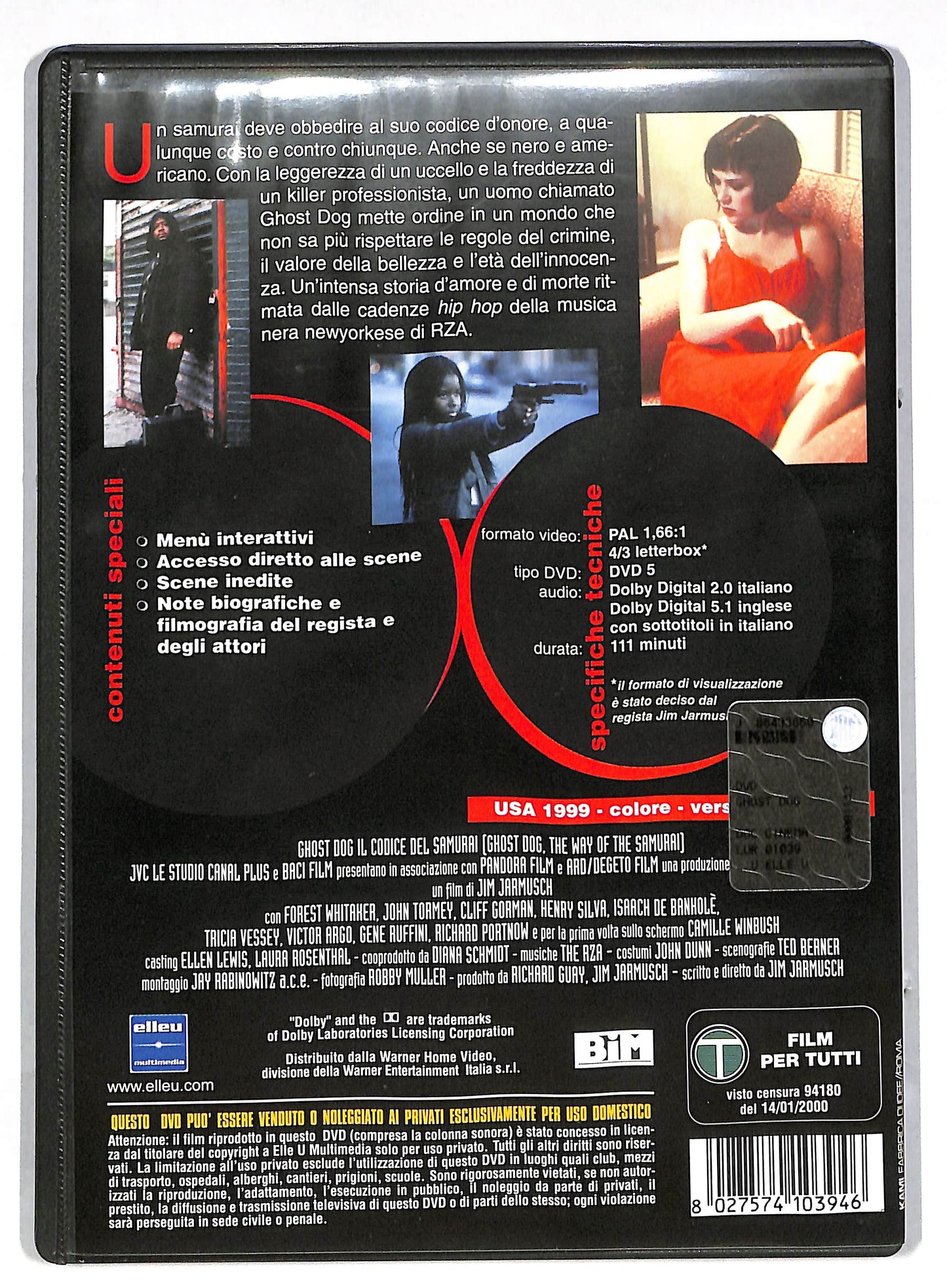 EBOND Ghost Dog - Il codice del samurai DVD DB715664