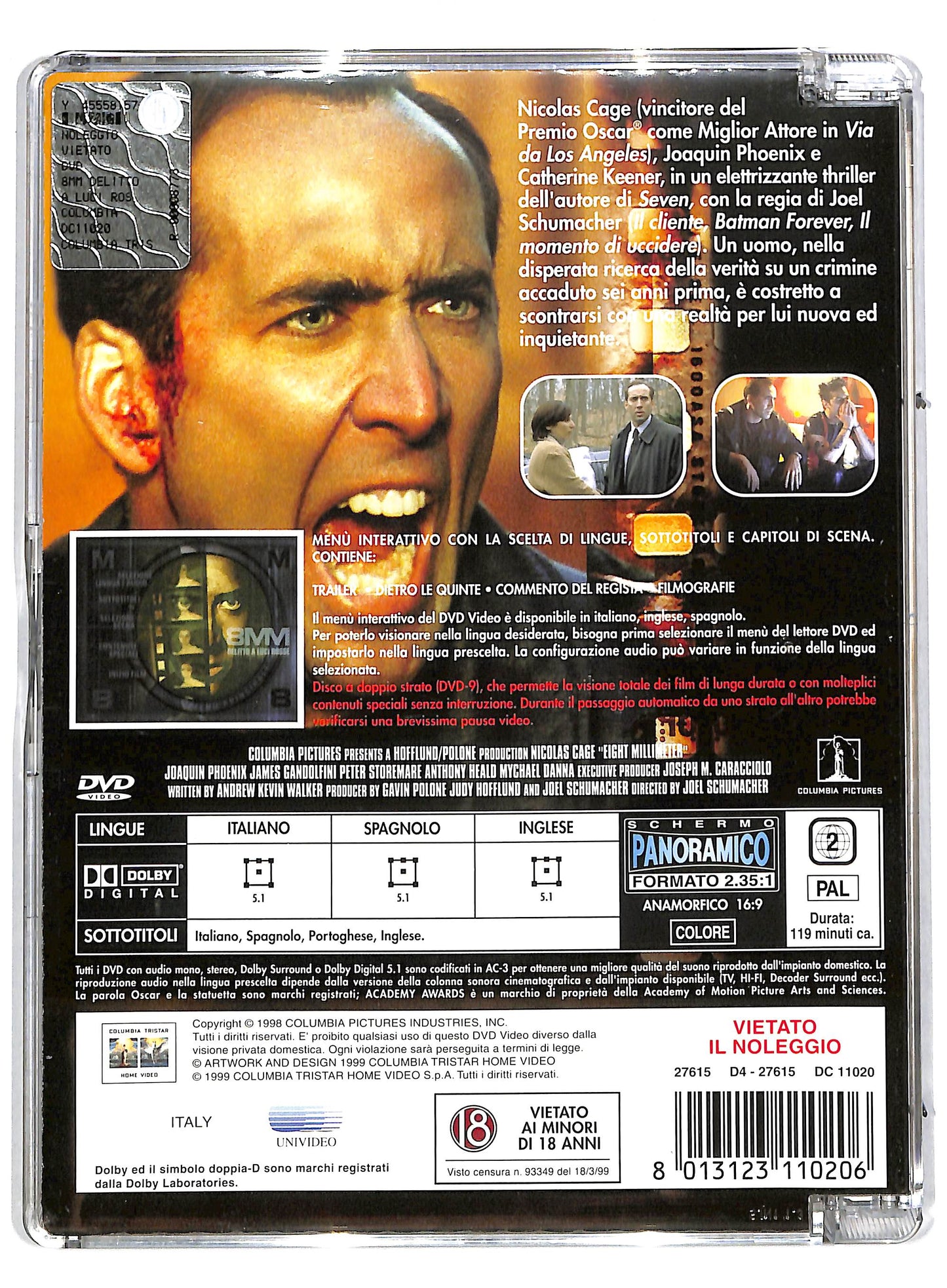 EBOND 8mm - Delitto a luci rosse SJB DVD DB715812