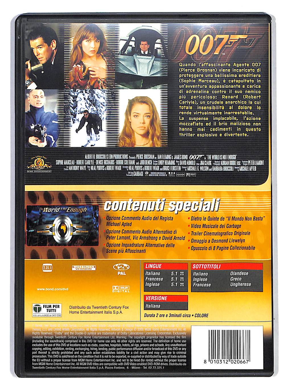EBOND 007 - Il Mondo Non Basta - EDIZIONE SPECIALE DVD DB715848