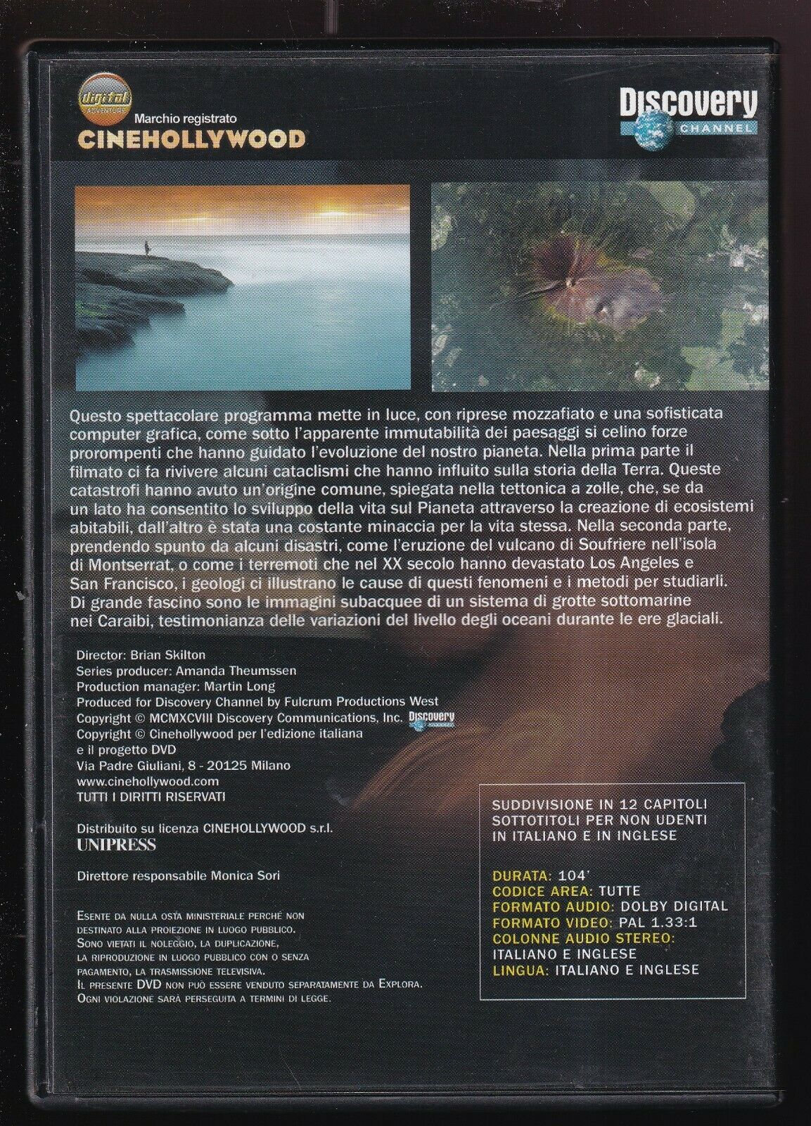 EBOND L'incredibile Storia Della Terra Uno Spettacolo... Editoriale DVD DB716146