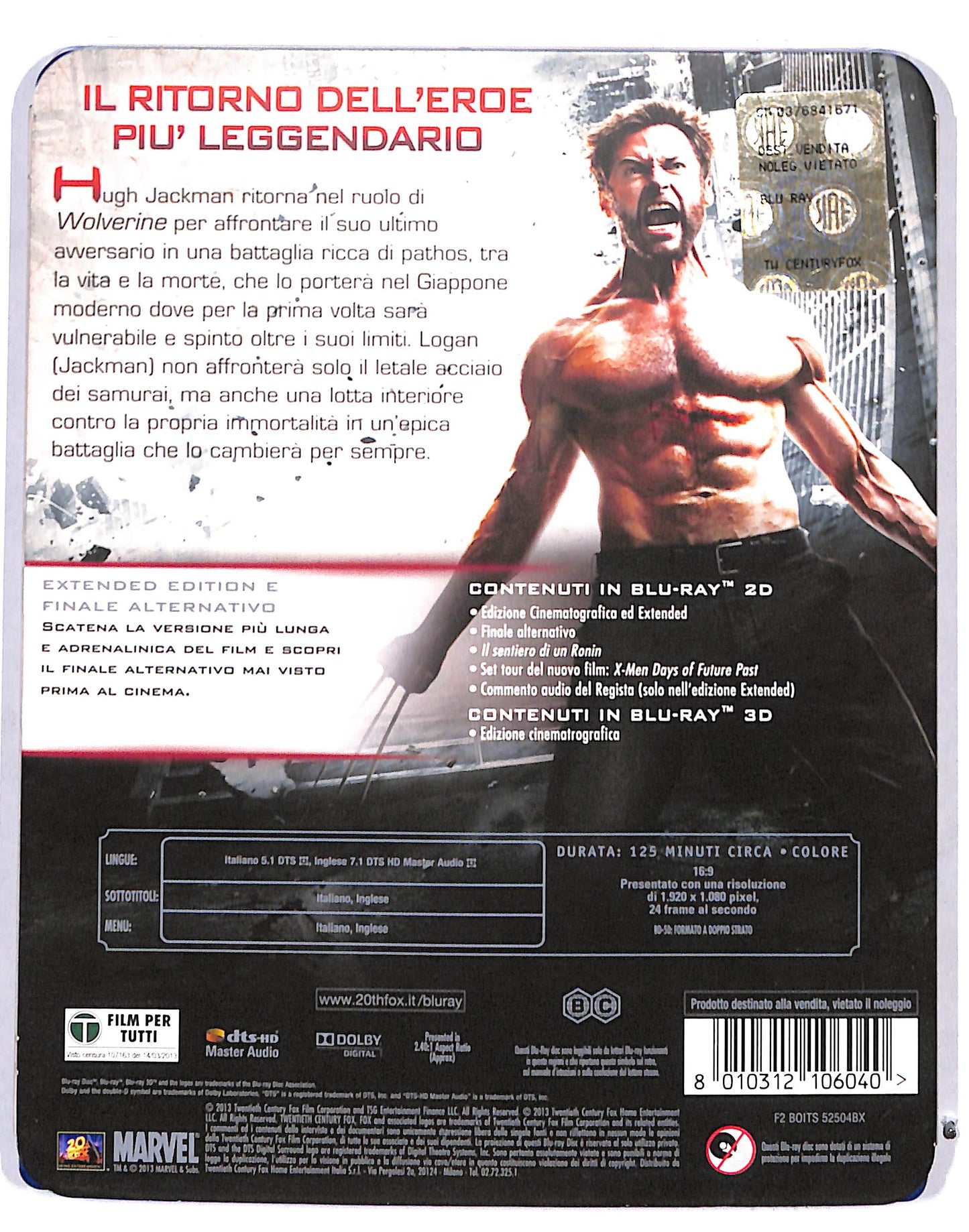 EBOND Wolverine L'immortale (BLURAY+blu-Ray 3d) BLURAY BLURAY DB717309