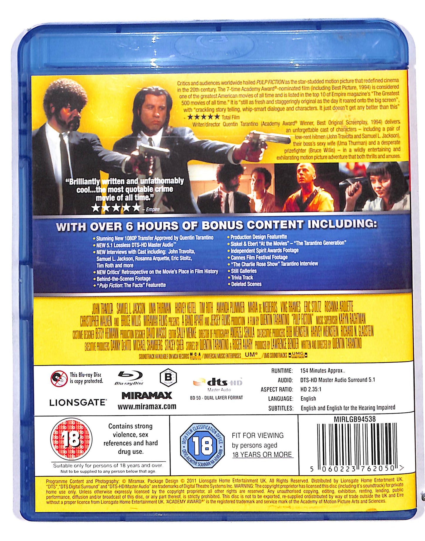 EBOND Pulp Fiction Edizione: Regno Unito BLURAY  BLURAY DB717311