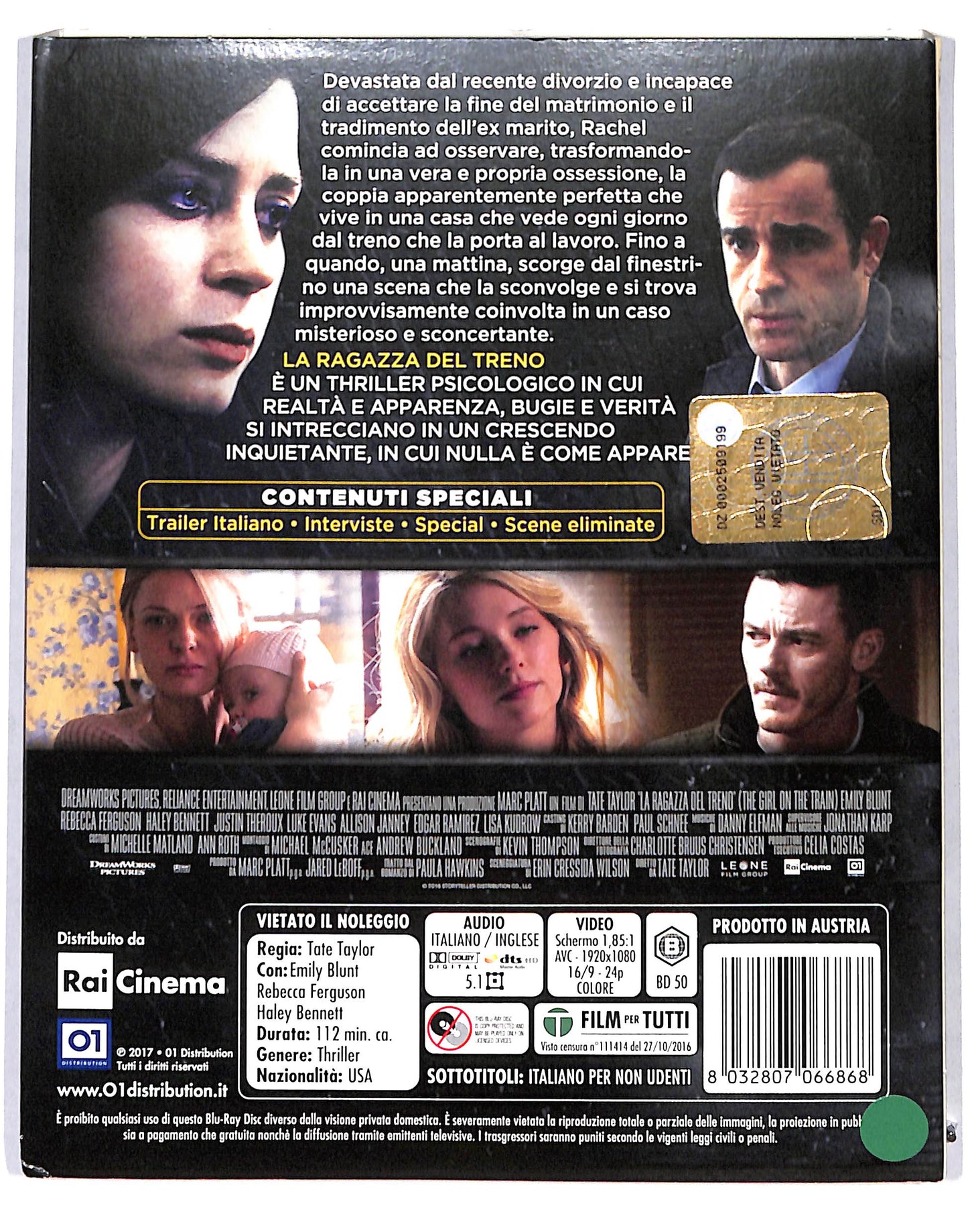 EBOND La Ragazza del Treno Slipcase BLURAY BLURAY DB717350