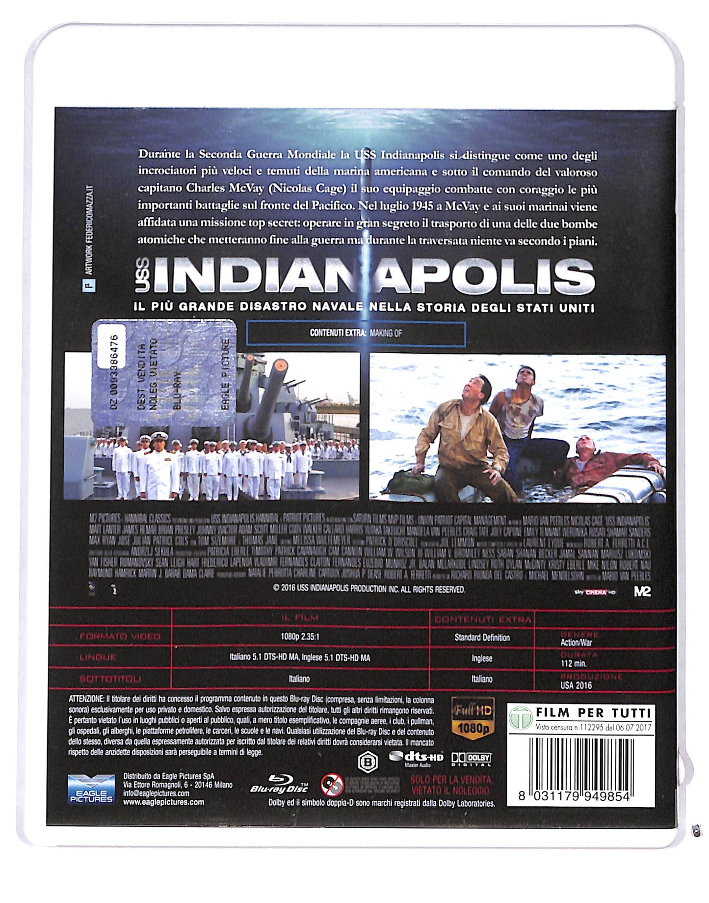 EBOND USS Indianapolis BLURAY BLURAY DB717353