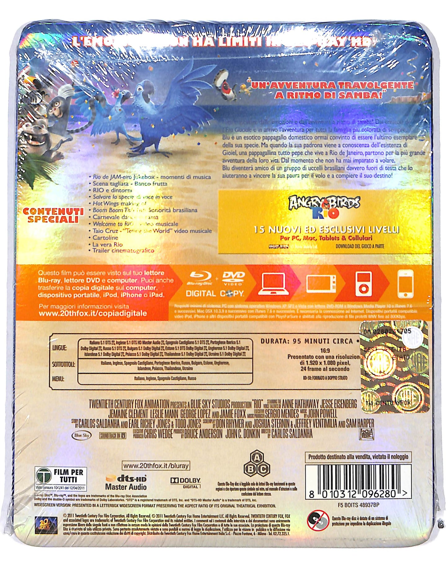 EBOND Rio BLURAY 3D +DVD + DIGITAL COPY Slipcase BLURAY BLURAY DB717358