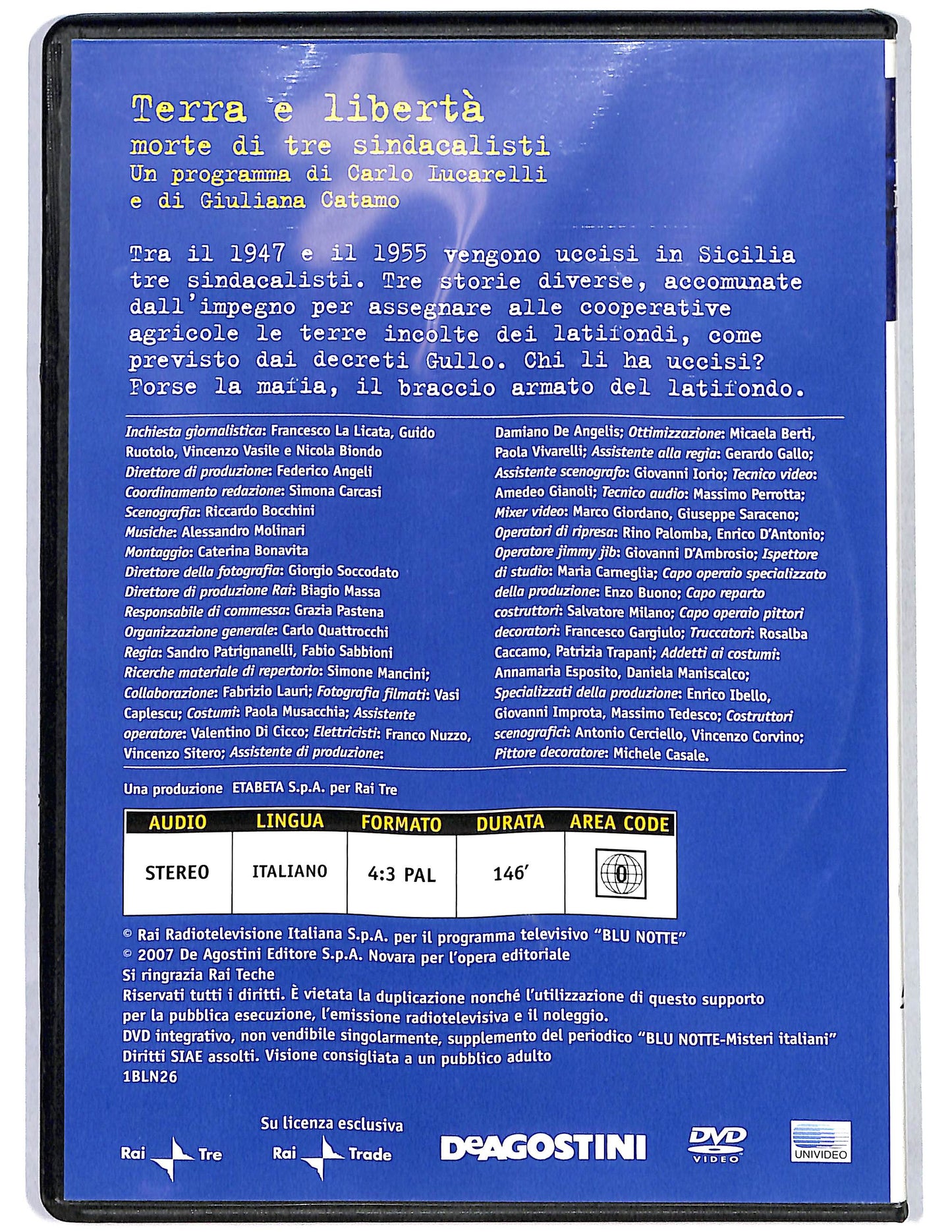 EBOND Terra e liberta Morte di tre sindacalisti vol.26 EDITORIALE DVD DB717431