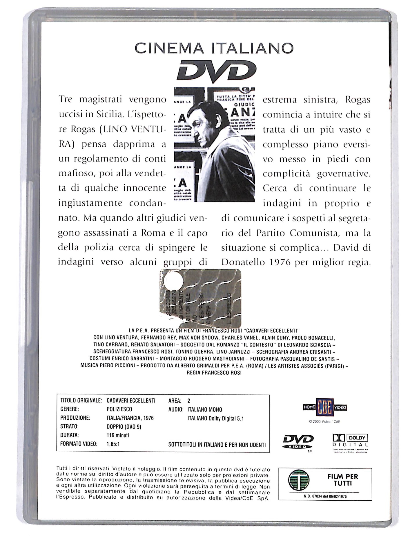 EBOND Cadaveri Eccellenti vol.18 EDITORIALE DVD DB717608