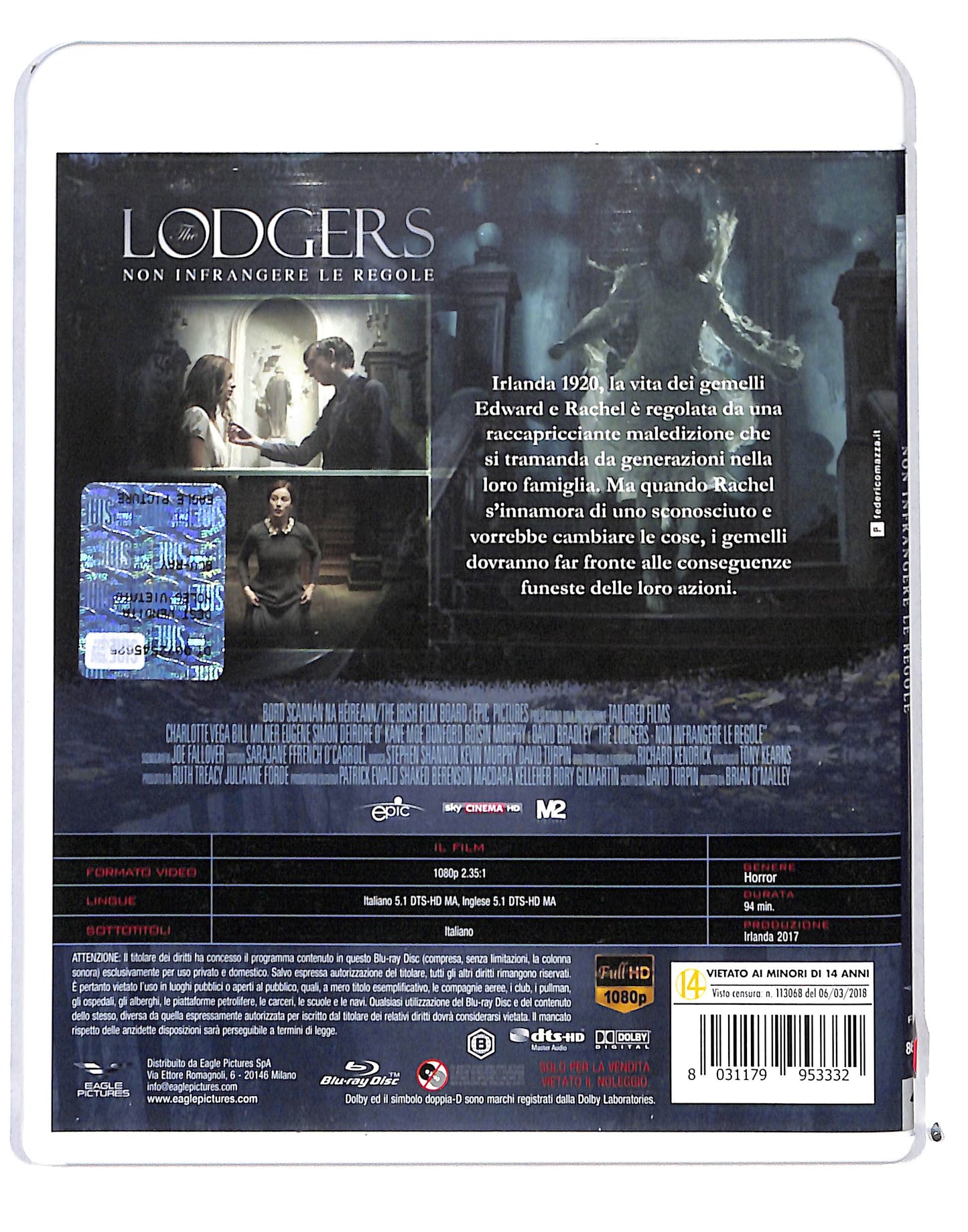 EBOND The Lodgers Non Infrangere Le Regole + Tarocco BLURAY BLURAY DB718816