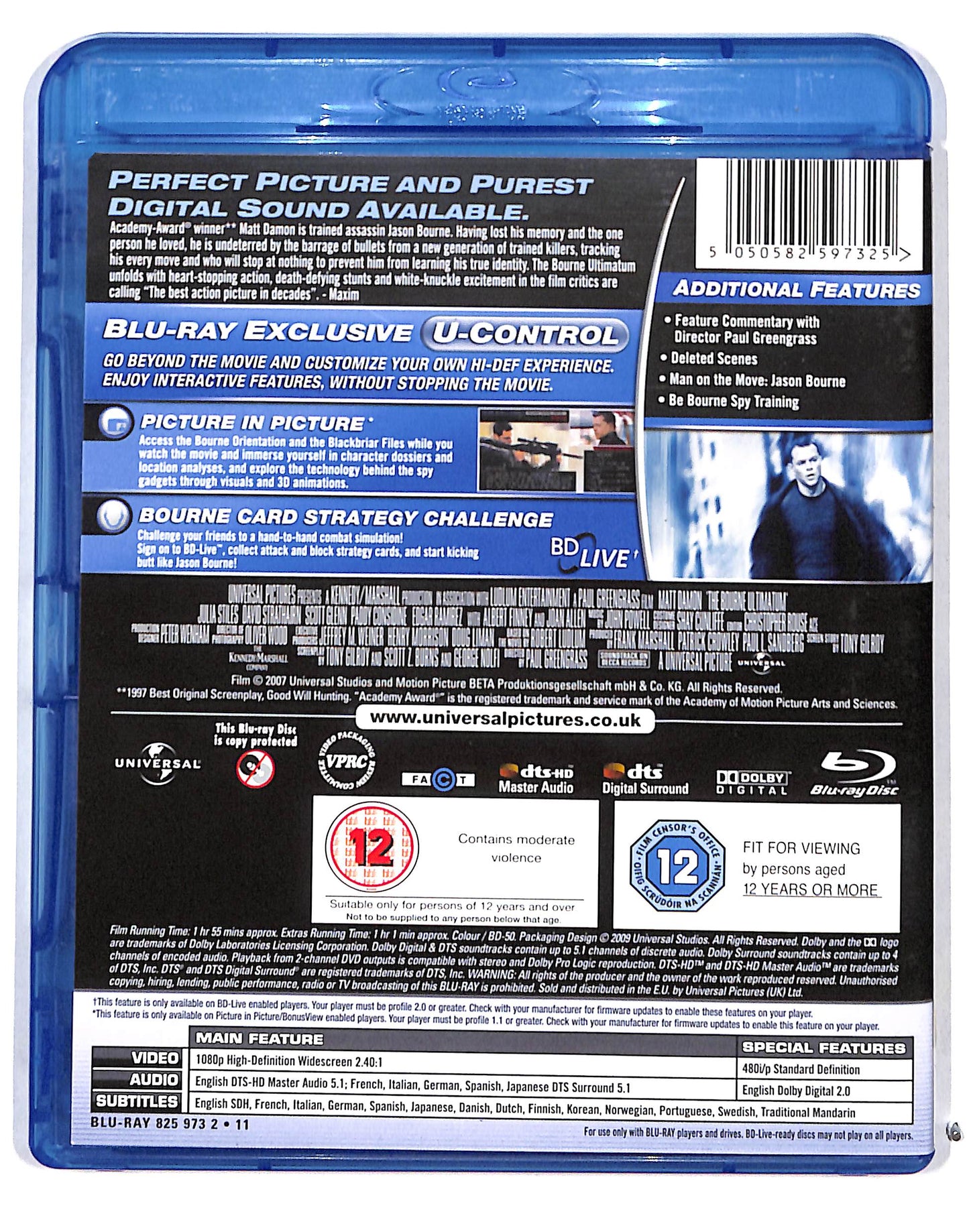 EBOND The Bourne Ultimatum Edizione: Regno Unito BLURAY BLURAY DB718834