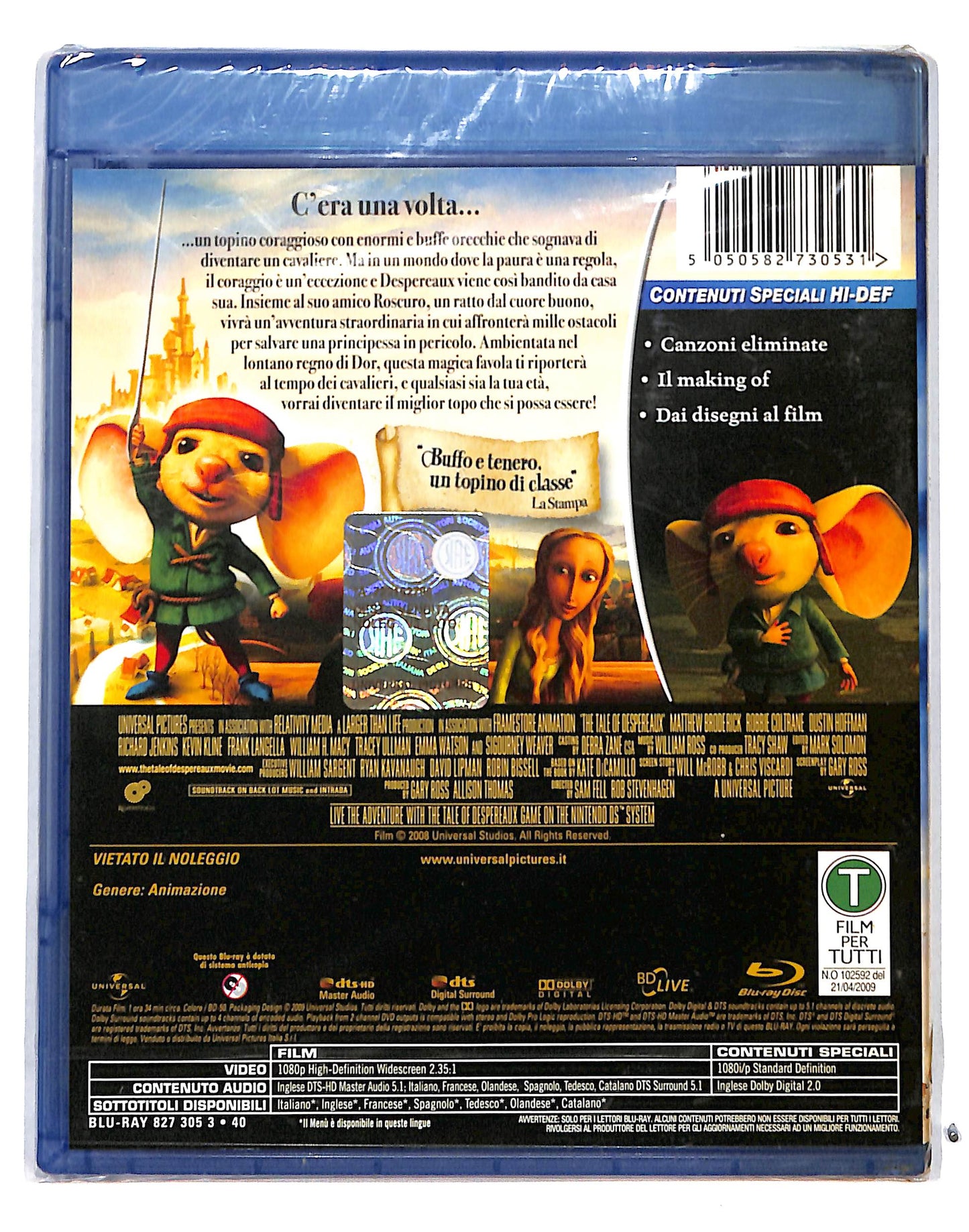 EBOND Le Avventure Del Topino Despereaux BLURAY DB718862