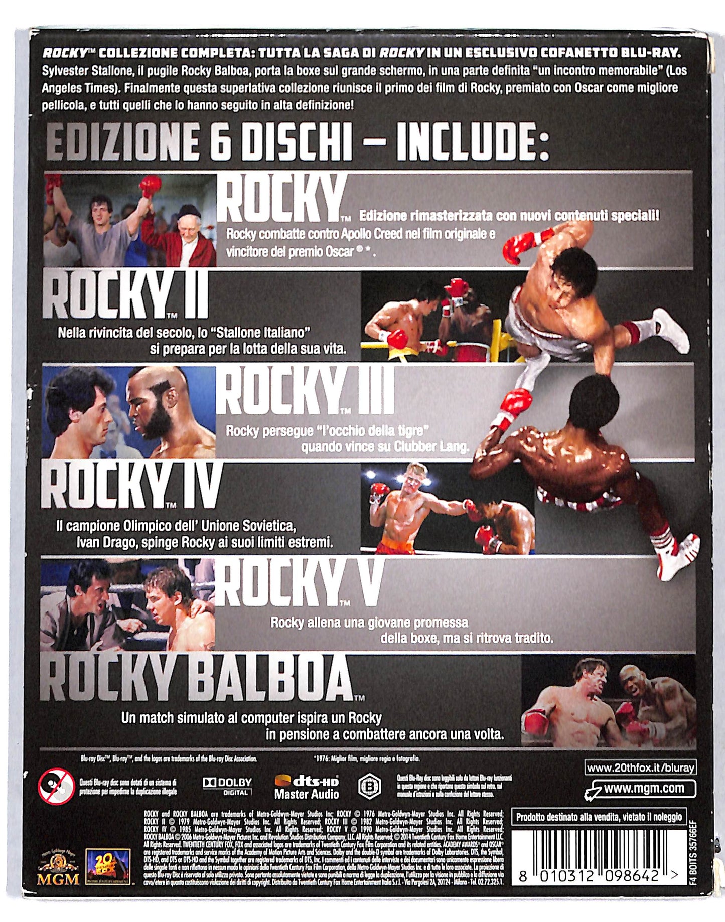 EBOND Rocky Collezione Completa BLURAY DB718876