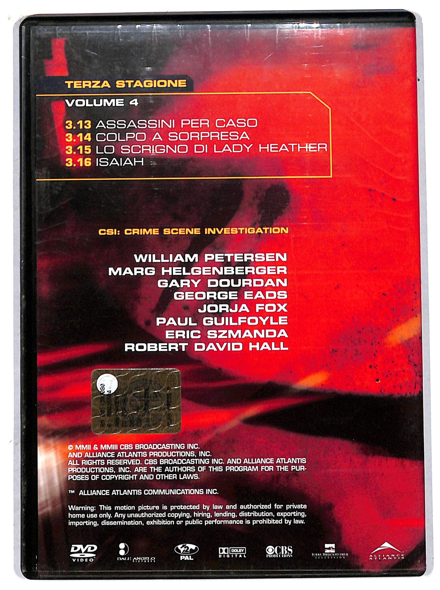 EBOND csi terza stagione volume 4 EDITORIALE DVD DB719435