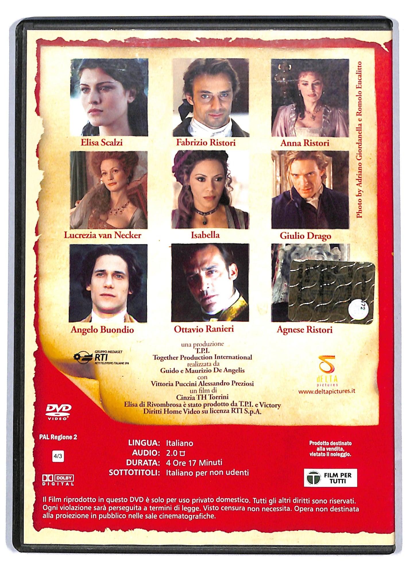 EBOND Elisa di Rivombrosa Parte Prima disco 2 EDITORIALE DVD DB719443