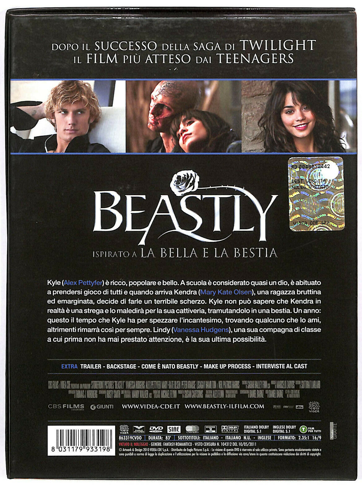 EBOND Beastly Lenticular NOLEGGIO DVD DB720124