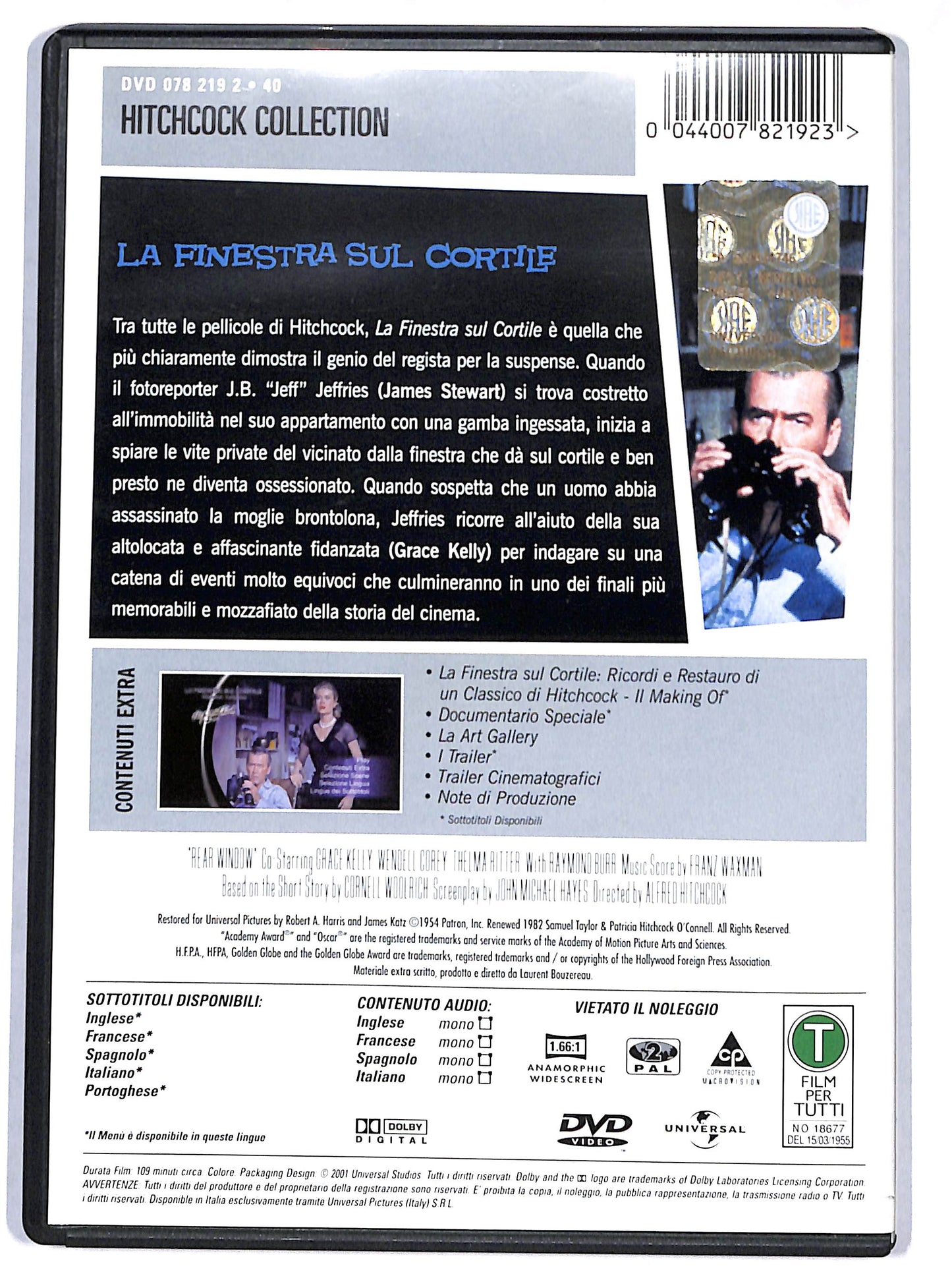 EBOND la finestra sul cortile DVD DB720841