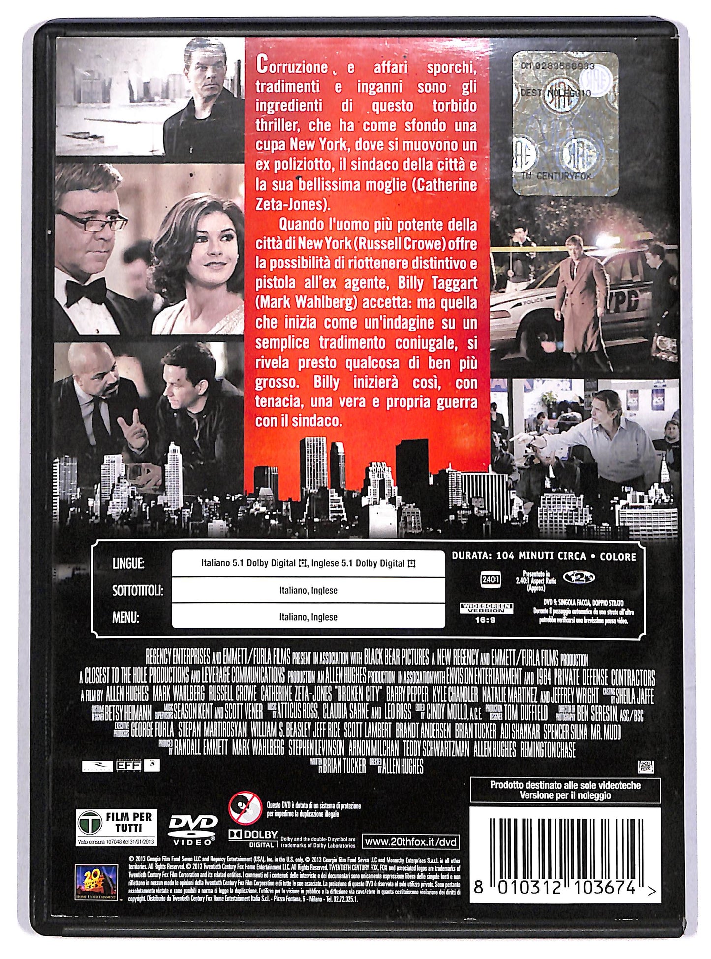 EBOND Broken City Noleggio DVD DB720857