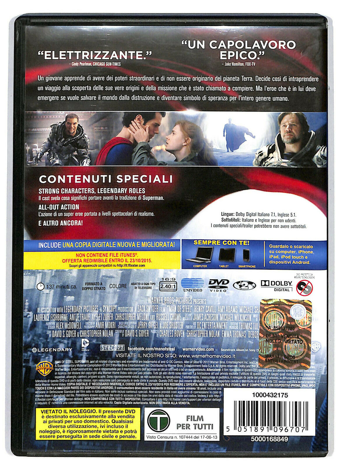 EBOND L'uomo D'acciaio DVD DB720958