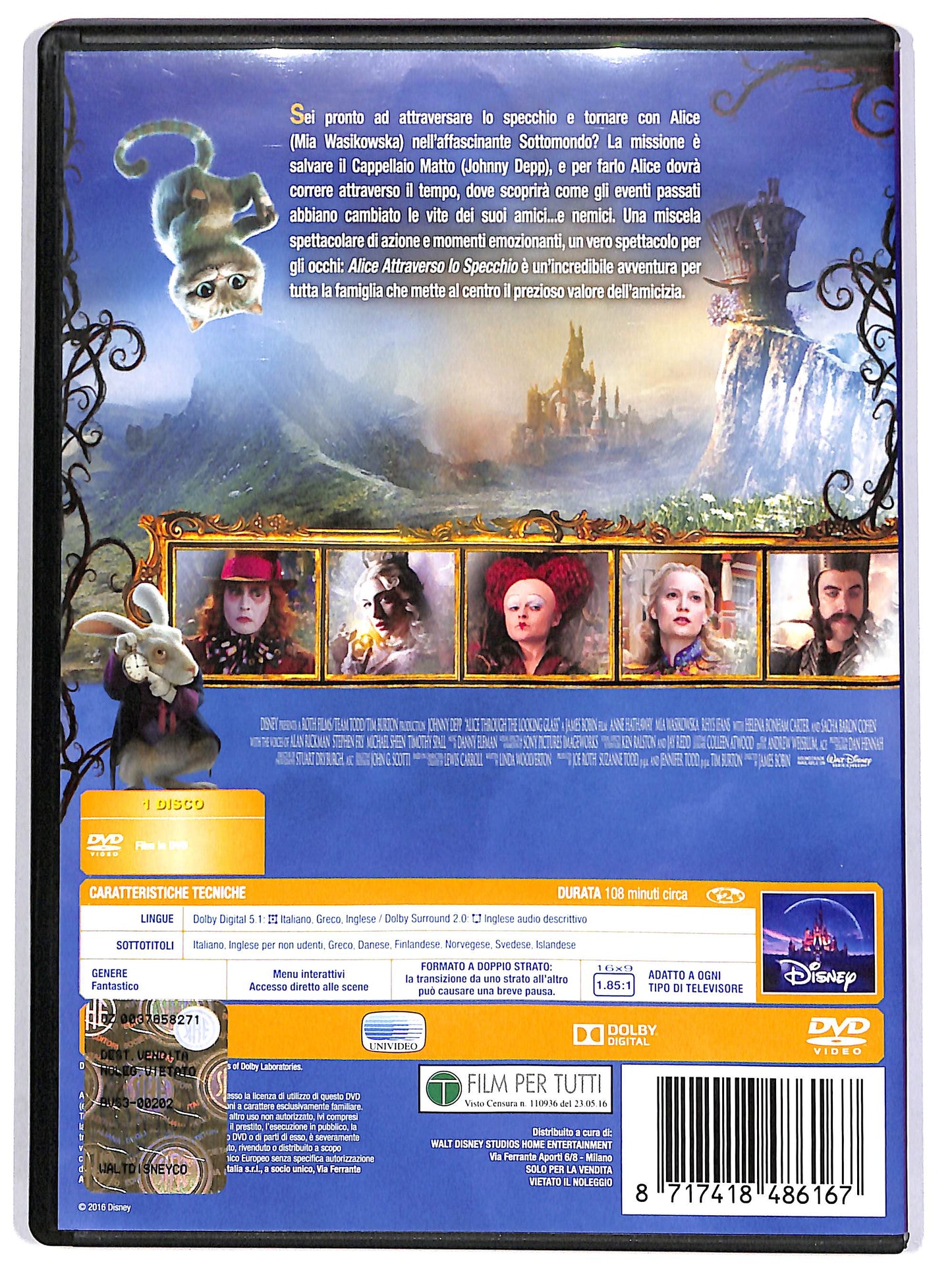 EBOND Alice attraverso lo specchio NOLEGGIO DVD DB721106