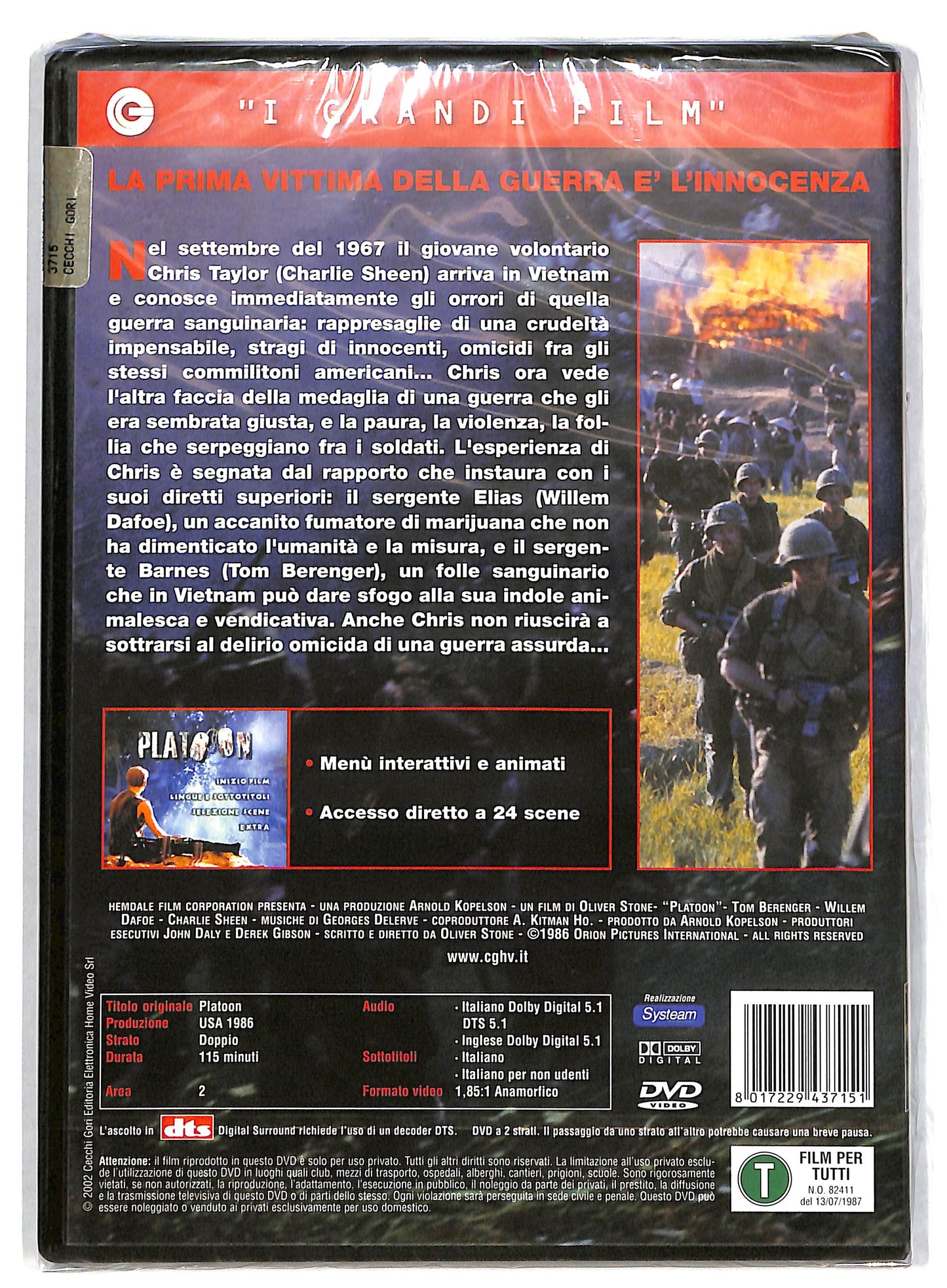 EBOND Platoon NOLEGGIO DVD DB721108