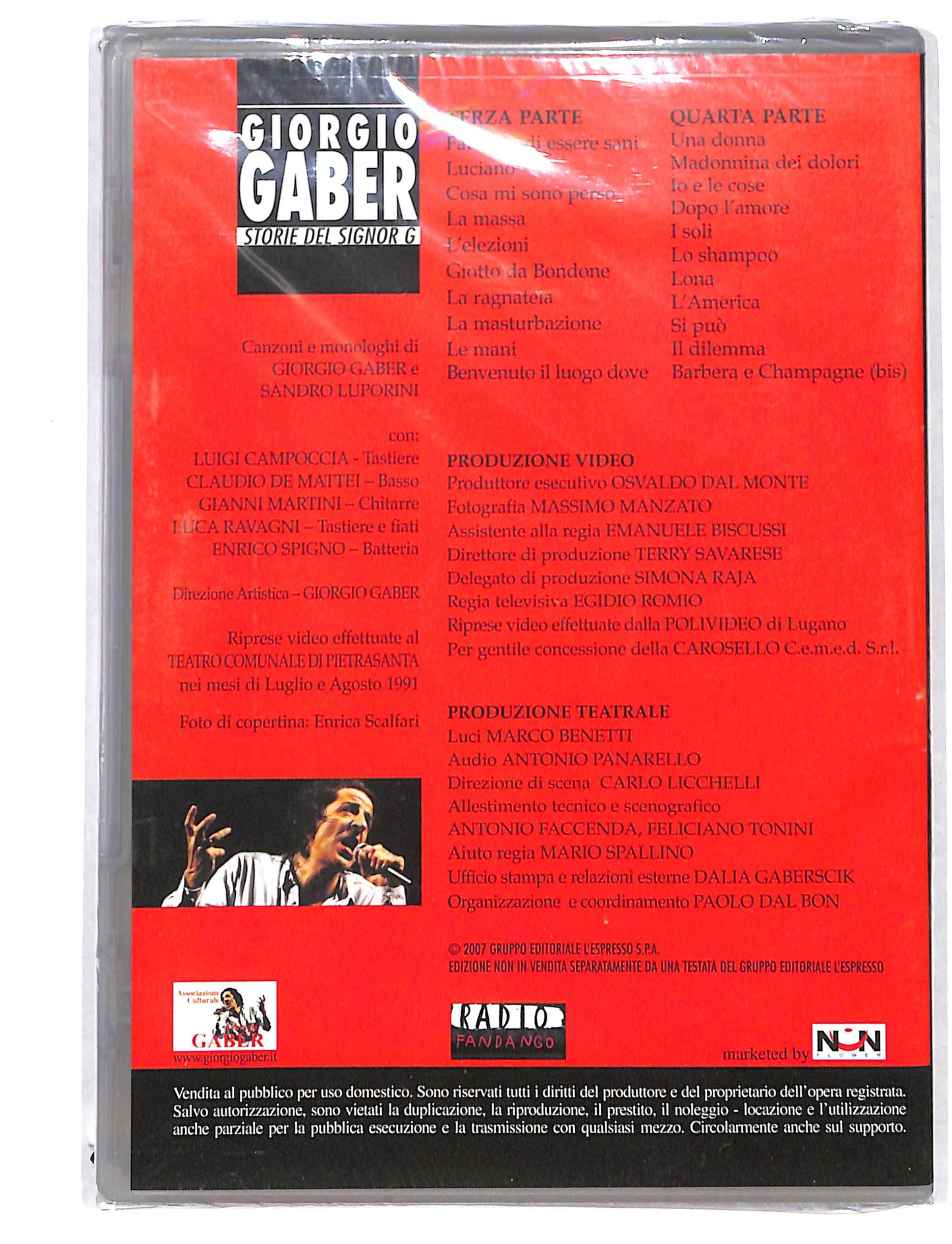 EBOND Giorgio Gaber storie del Signor G - terza e quarta parte DVD DB721824
