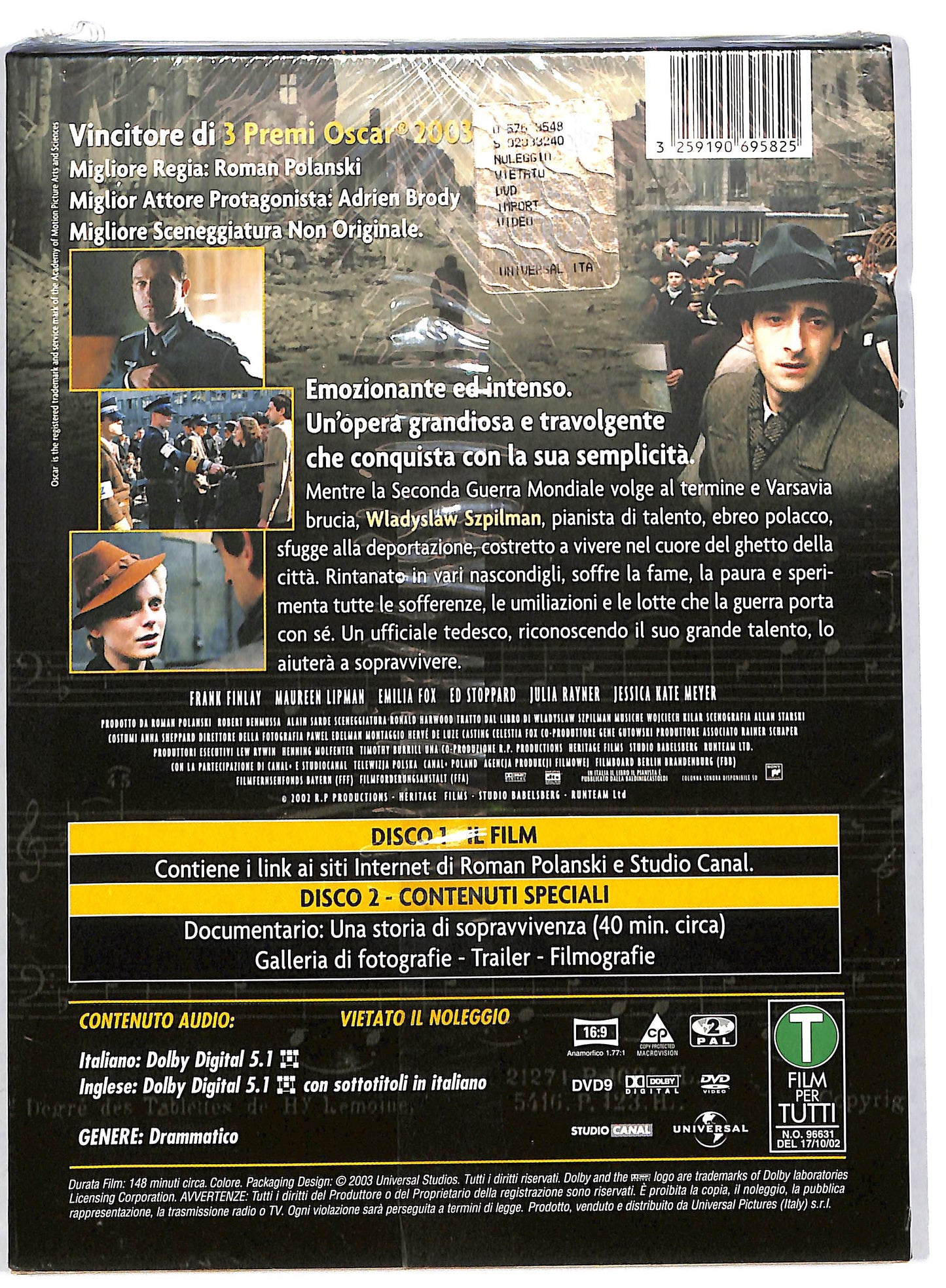 EBOND Il pianista DIGIPACK - 2 dischi EDIZIONE SPECIALE DVD DB722951