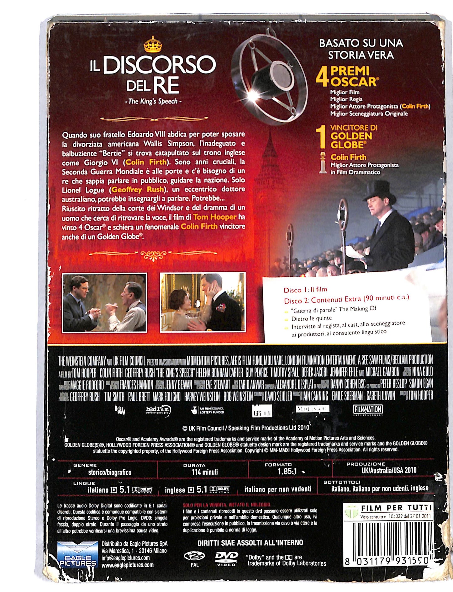 EBOND Il Discorso Del Re DVD DB723121