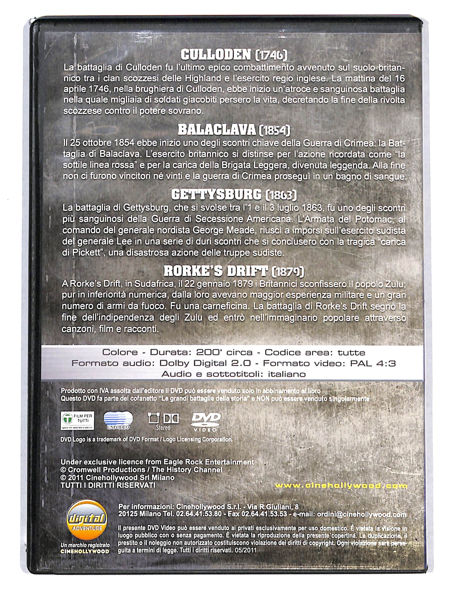 EBOND Le grandi battaglie della storia vol.1 le battaglie eroiche DVD DB723149