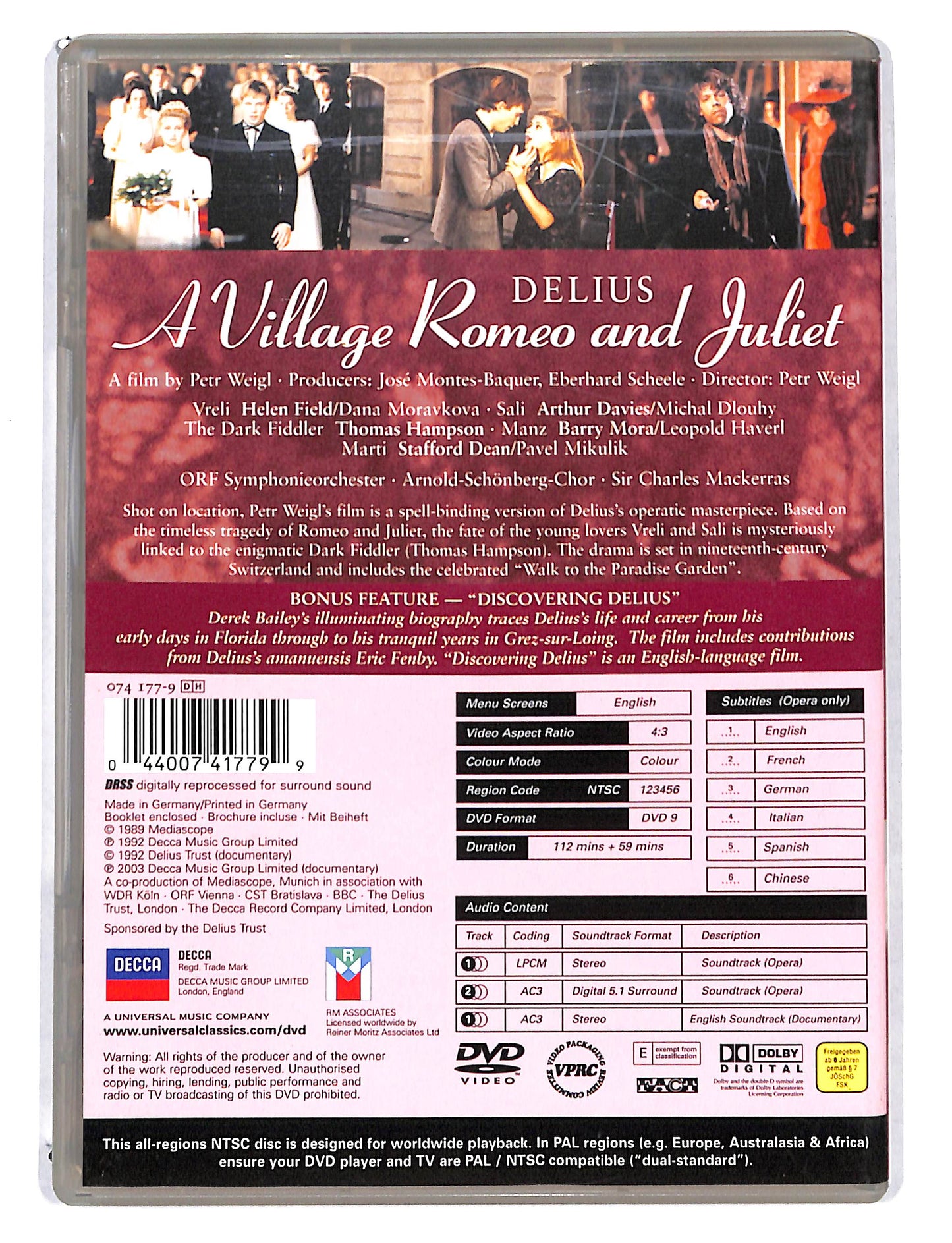 EBOND Delius - A Village Romeo and Juliet DVD DB723157