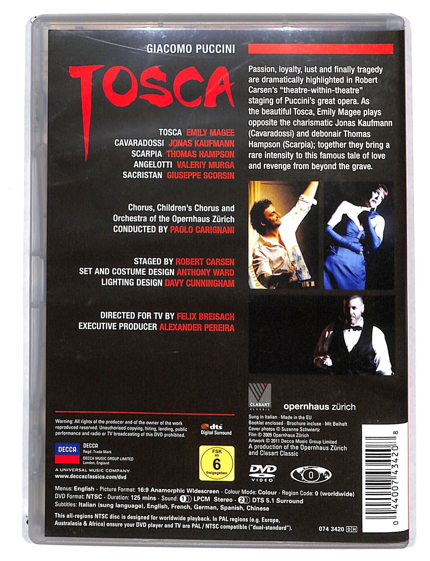 EBOND Puccini Tosca - Magee Kaufmann Hampson DVD DB723164