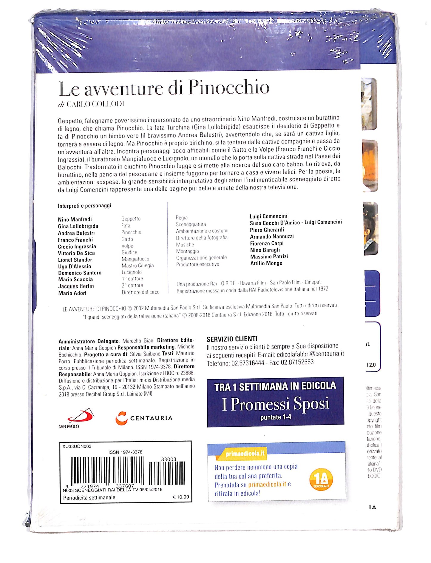 EBOND I Grandi sceneggiati -Le avventure di Pinocchio puntate 1-6 DVD DB723412