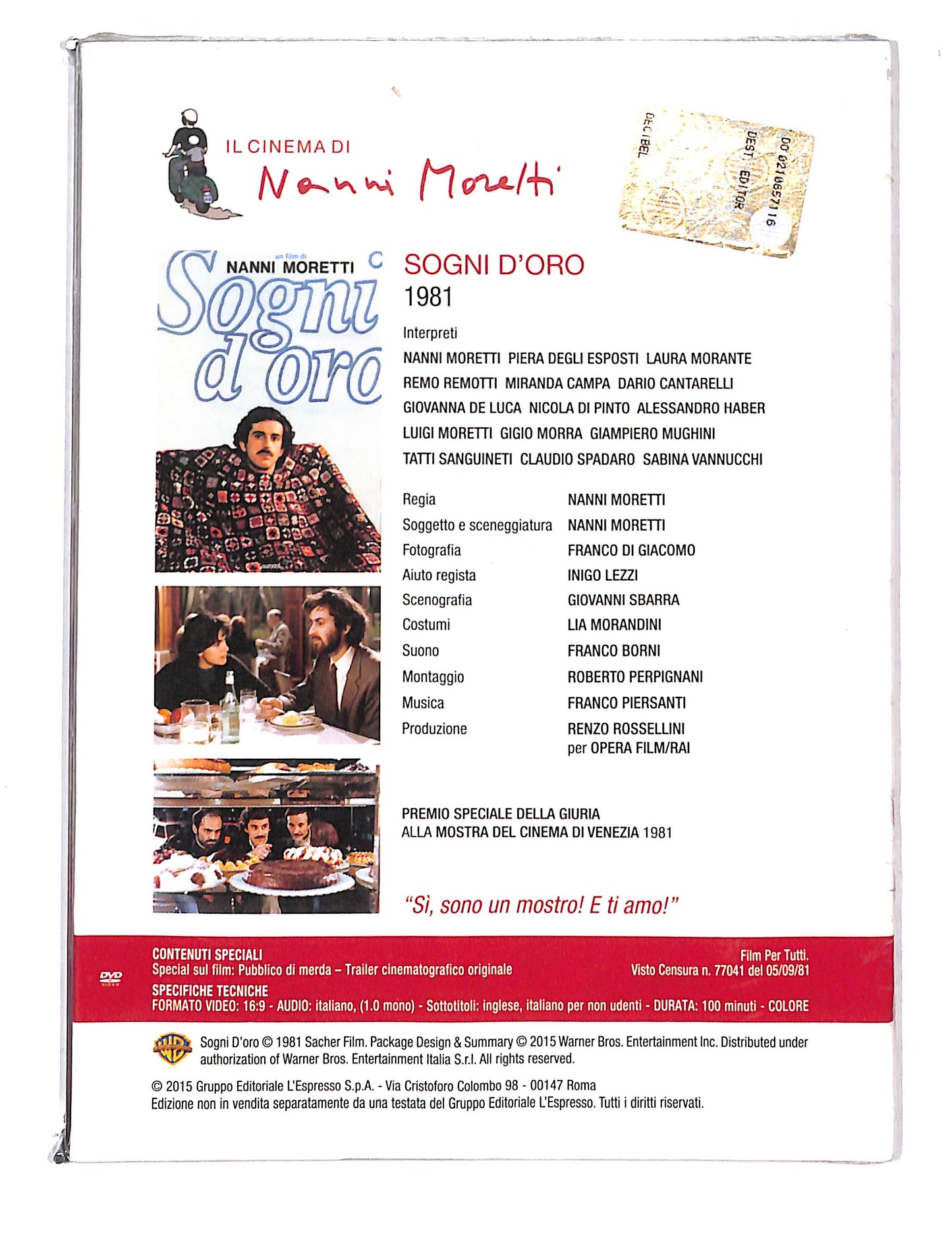 EBOND Il cinema di Nanni Moretti Sogni d'oro vol.3 DVD DB723413