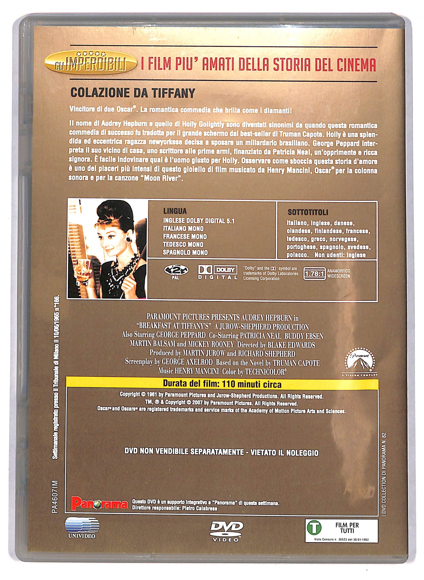 EBOND Colazione da Tiffany - gli imperdibili EDITORIALE DVD DB723623