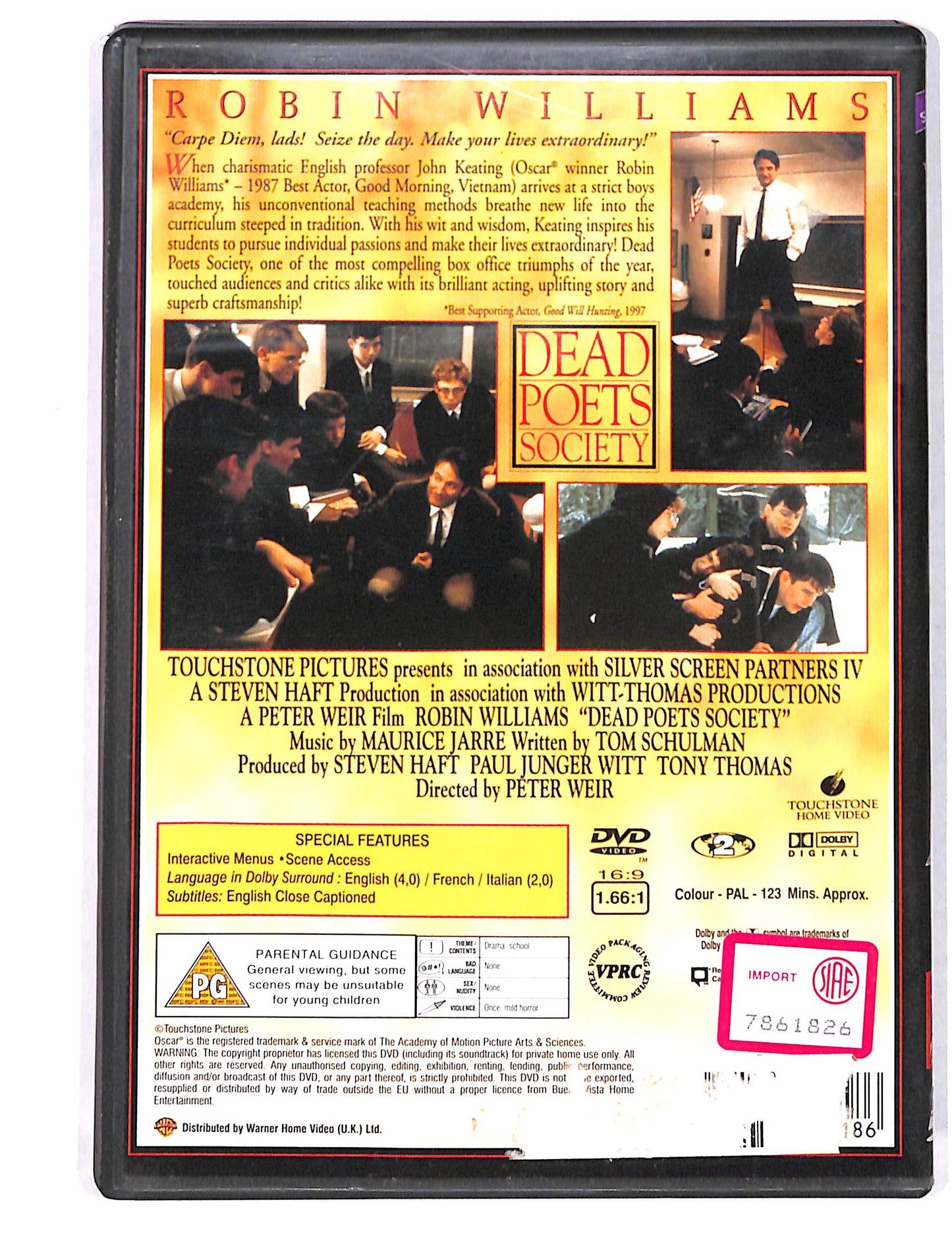 EBOND Dead Poets Society Edizione Regno Unito DVD DB723636