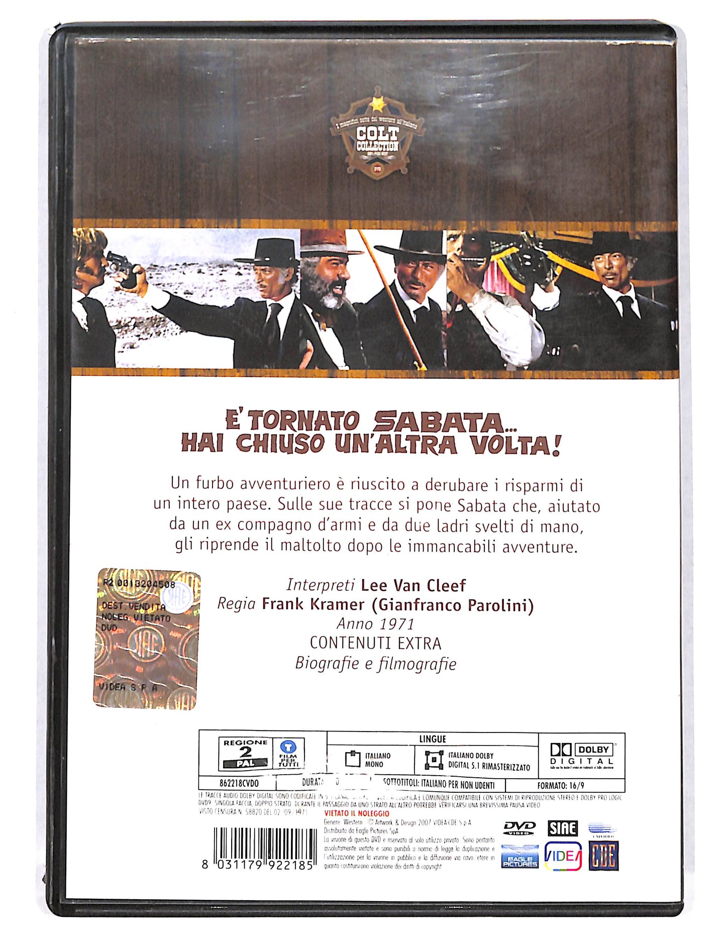 EBOND E' tornato sabata hai chiuso un'altra volta! EDITORIALE DVD DB723645