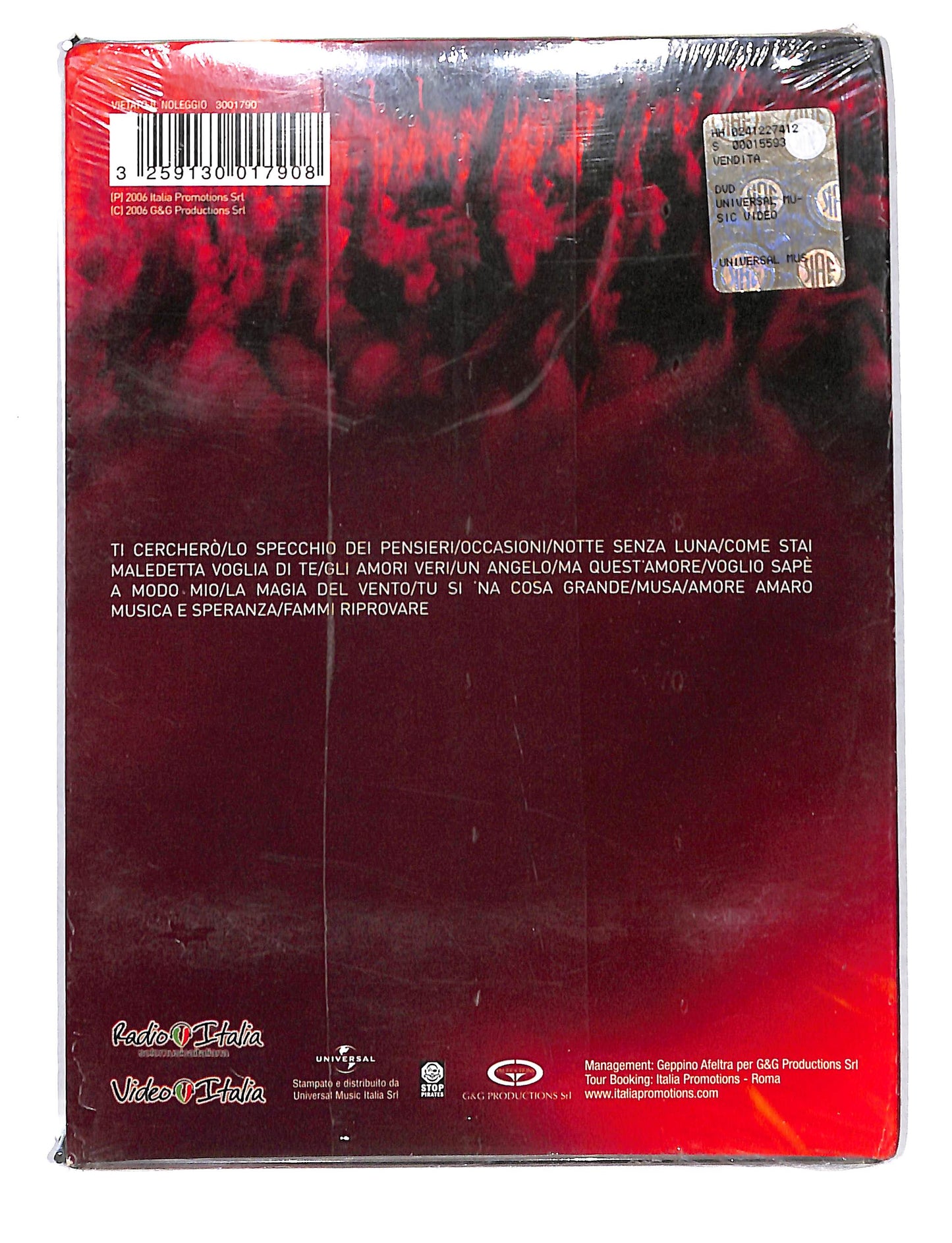 EBOND Gigi Finizio Musica e speranza Live tour DIGIPACK DVD DB723649
