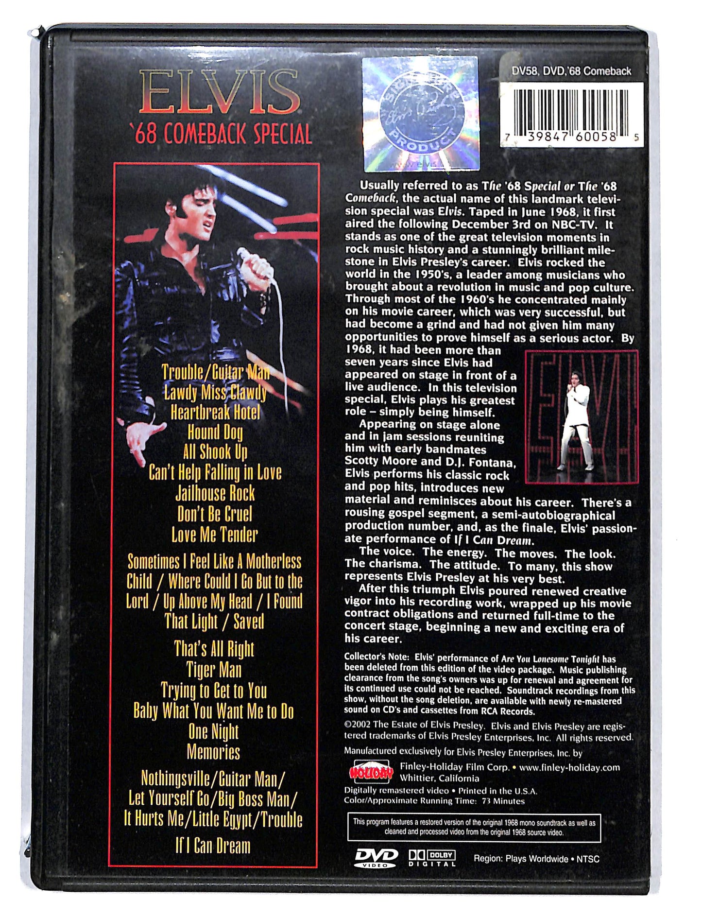 EBOND Elvis '68 Comeback special DVD DB723664
