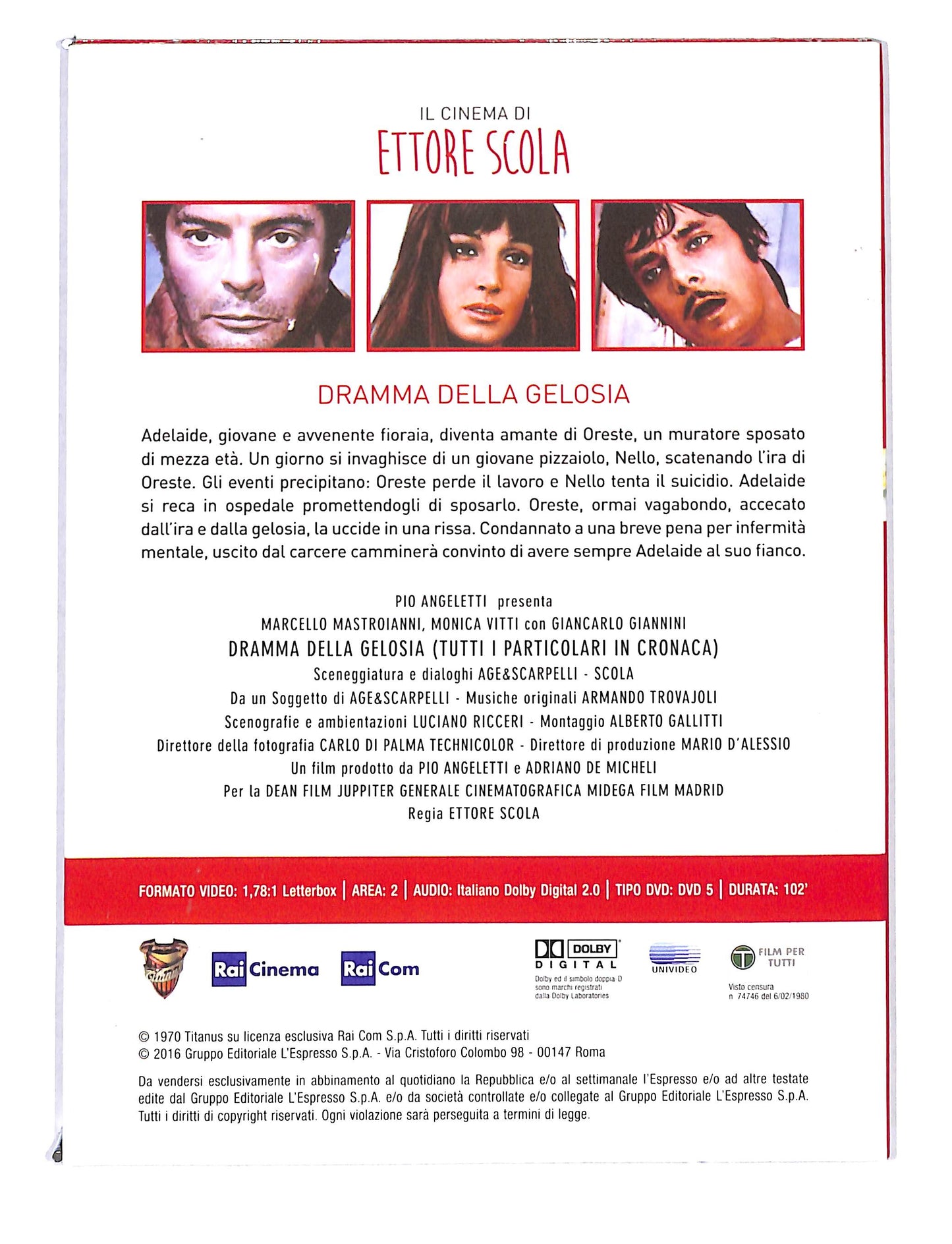 EBOND Il cinema di Ettore Scola Dramma della gelosia DVD DB723841