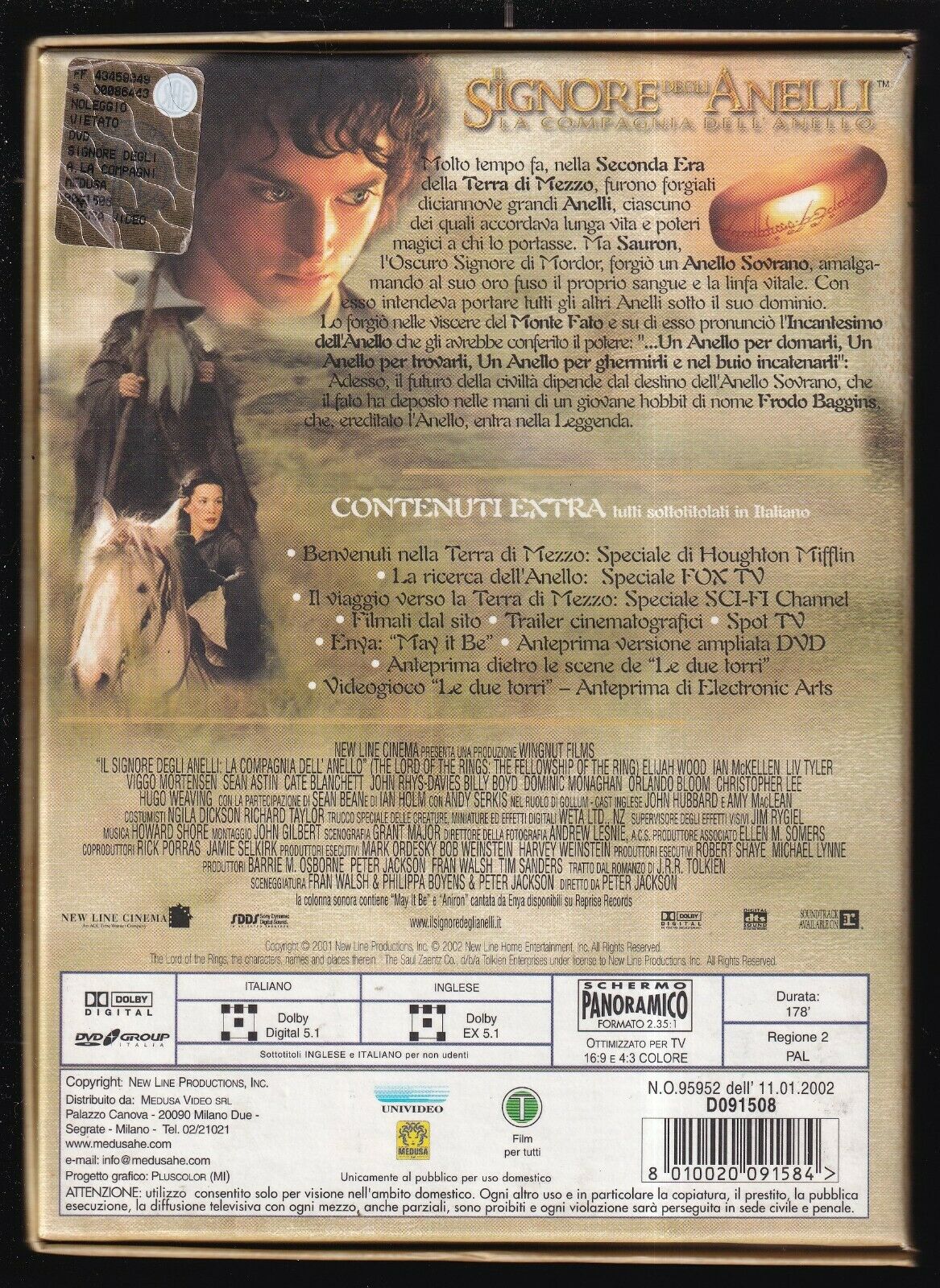 EBOND Il Signore Degli Anelli - La Compagnia Dell'anello DVD DB724112